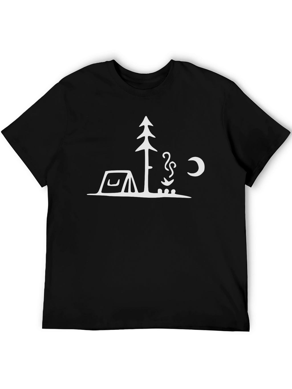 Camping Graphic T-Shirt - Black