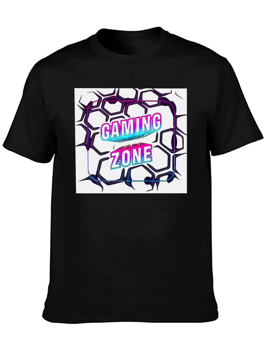 Gaming Zone Graphic Tee - Black Cotton Blend