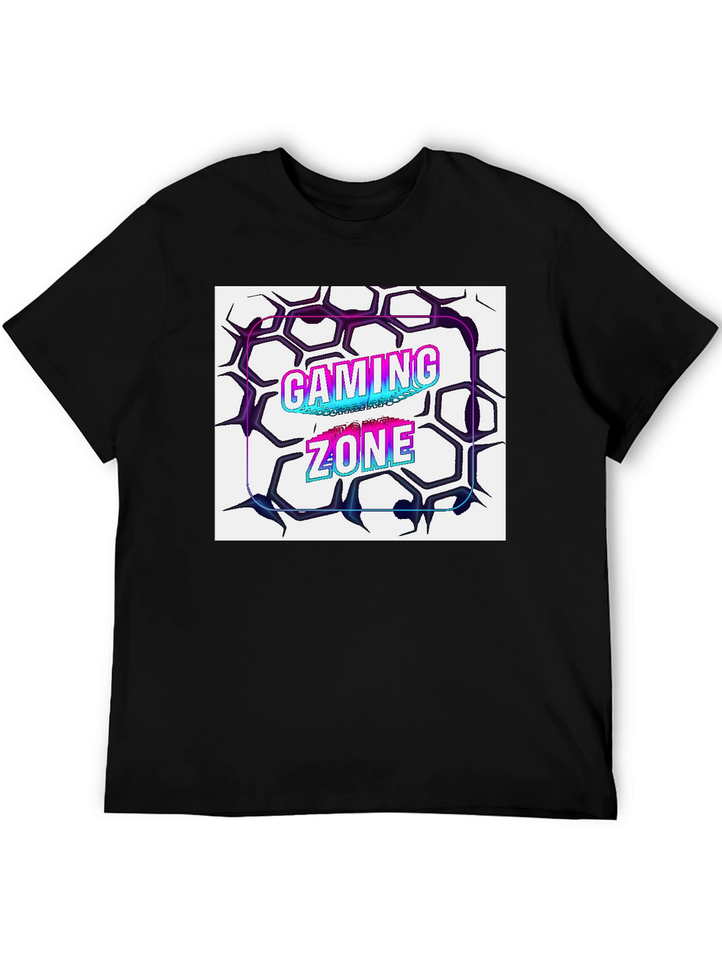Gaming Zone Graphic Tee - Black Cotton Blend