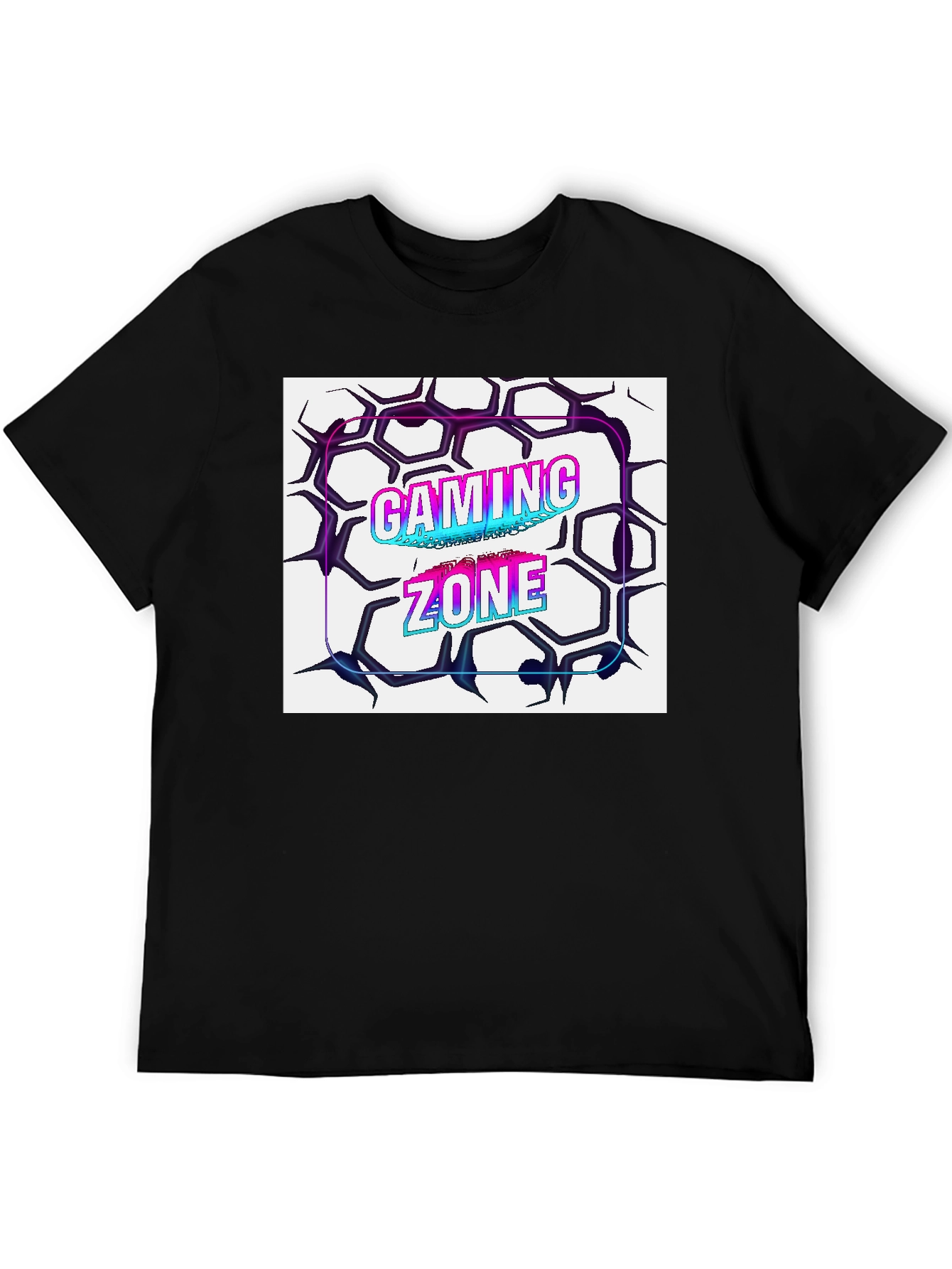 Gaming Zone Graphic Tee - Black Cotton Blend