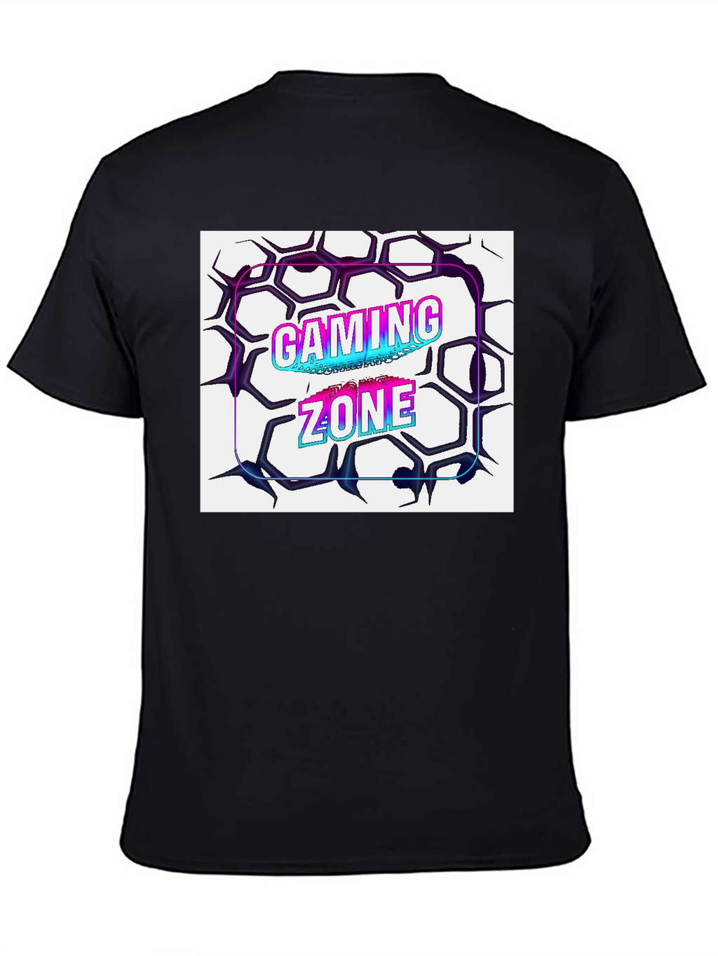 Gaming Zone Graphic Tee - Black Cotton Blend