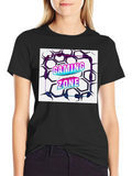 Gaming Zone Graphic Tee - Black Cotton Blend