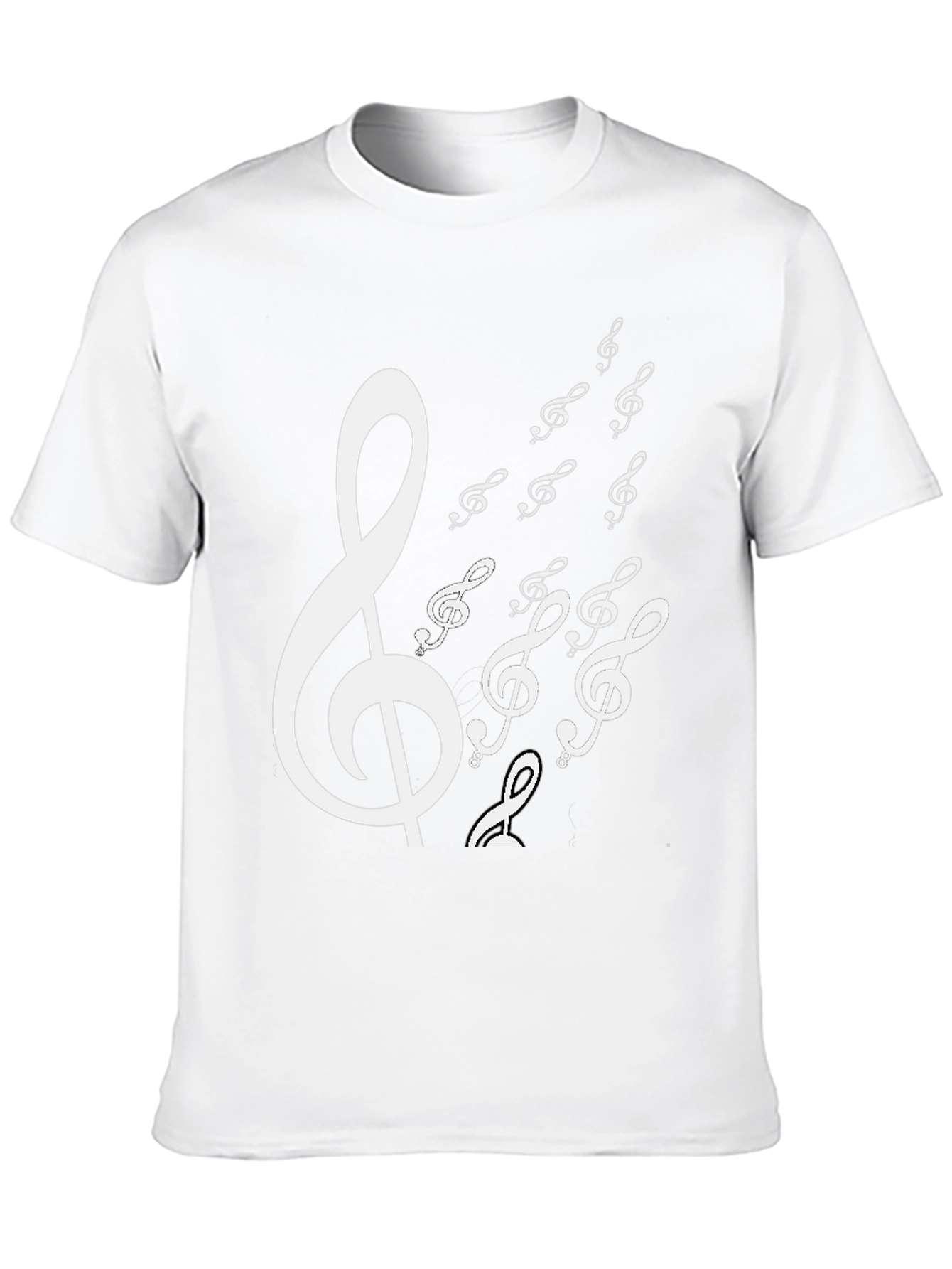 Musical Treble Clef T-Shirt - Black