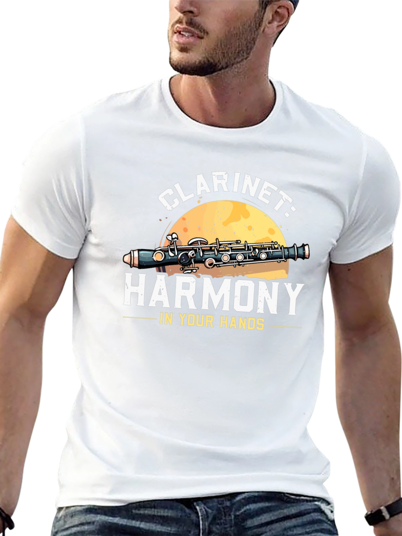 Clarinet Harmony Graphic Tee - Musical Instrument T-Shirt