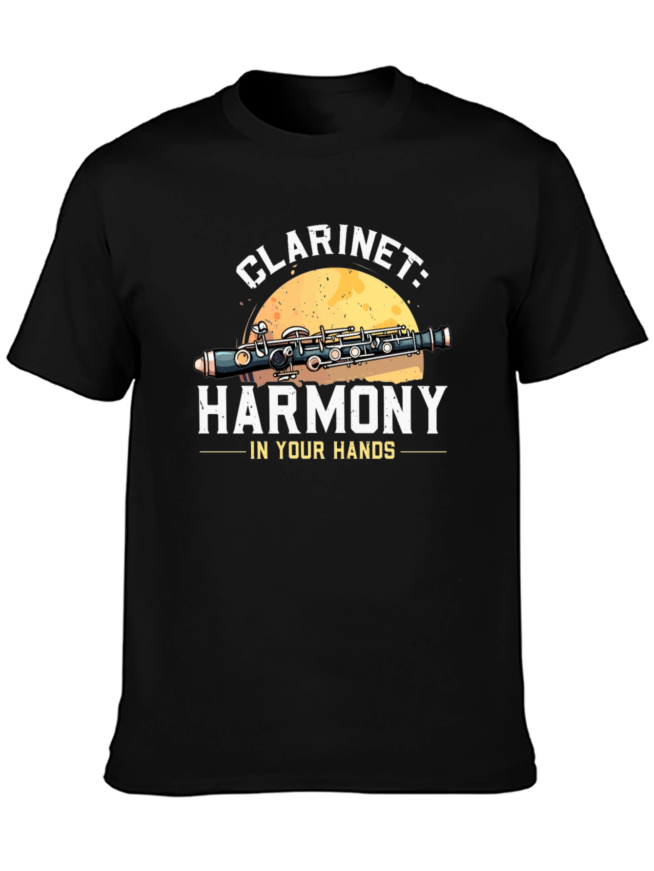 Clarinet Harmony Graphic Tee - Musical Instrument T-Shirt