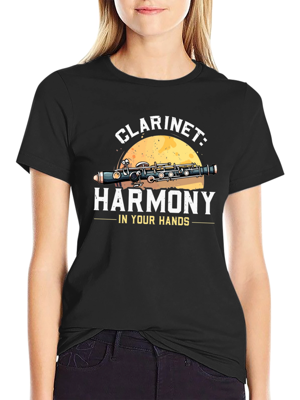 Clarinet Harmony Graphic Tee - Musical Instrument T-Shirt