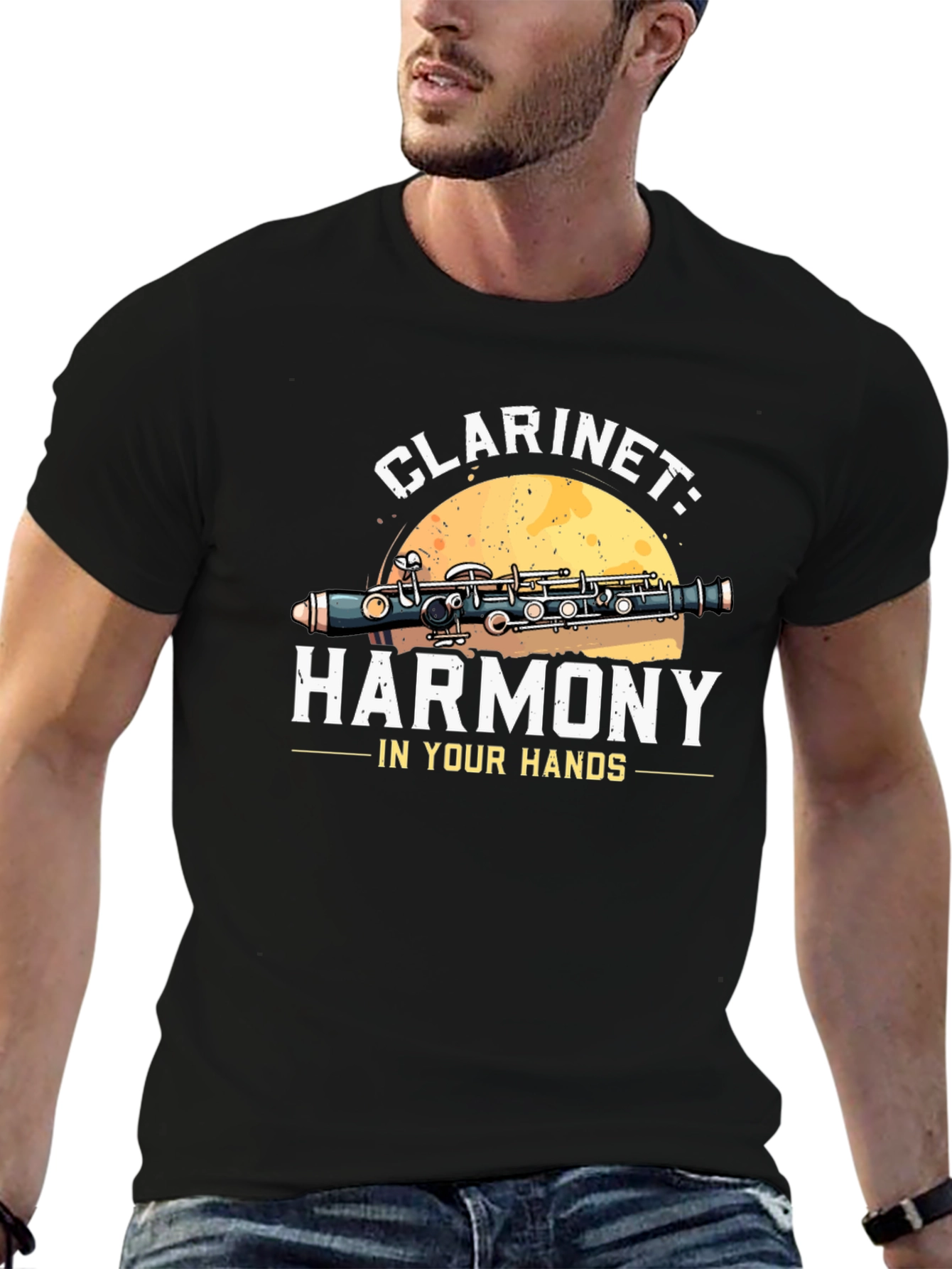 Clarinet Harmony Graphic Tee - Musical Instrument T-Shirt
