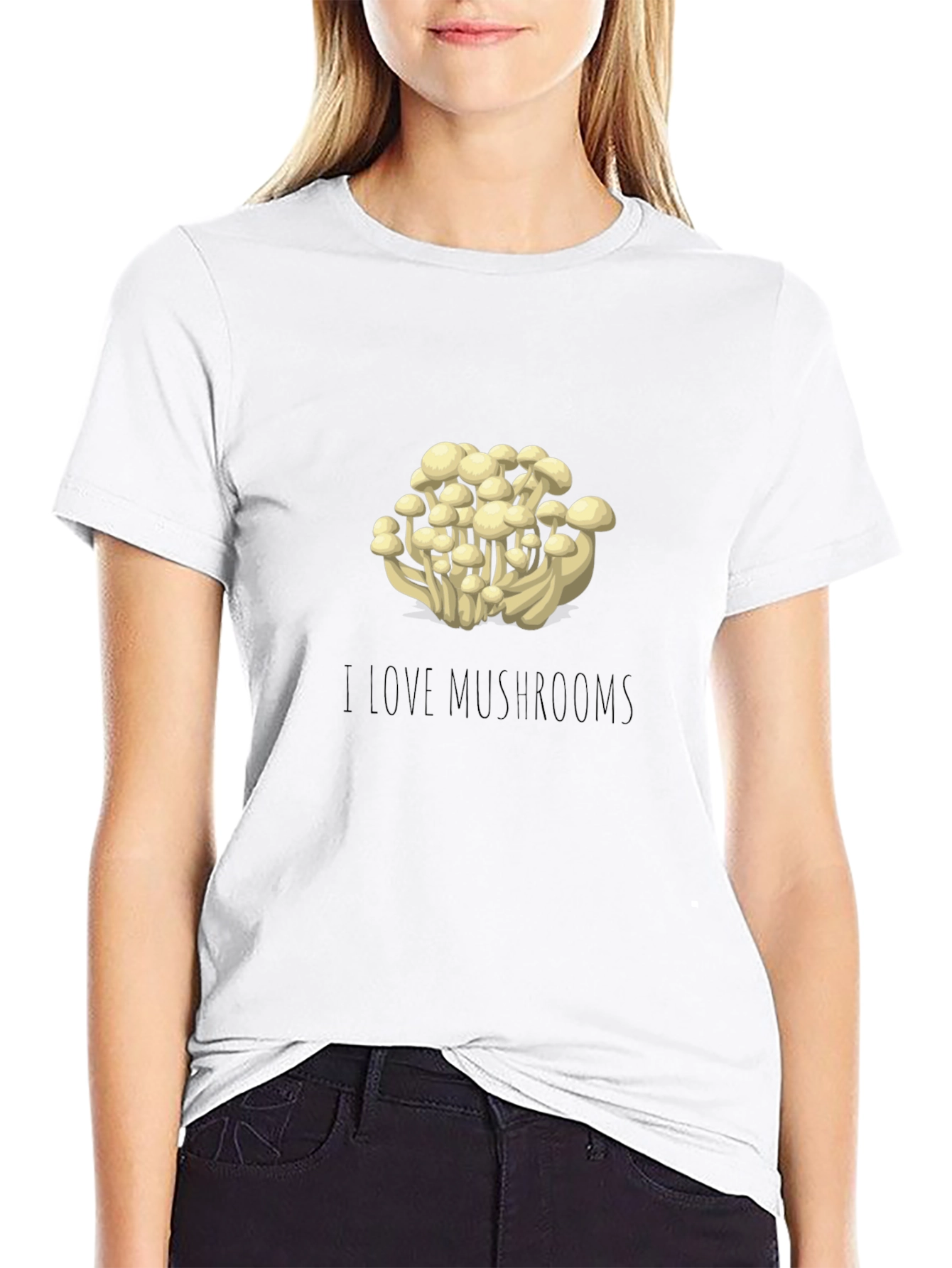 Mushroom Lovers Black T-Shirt