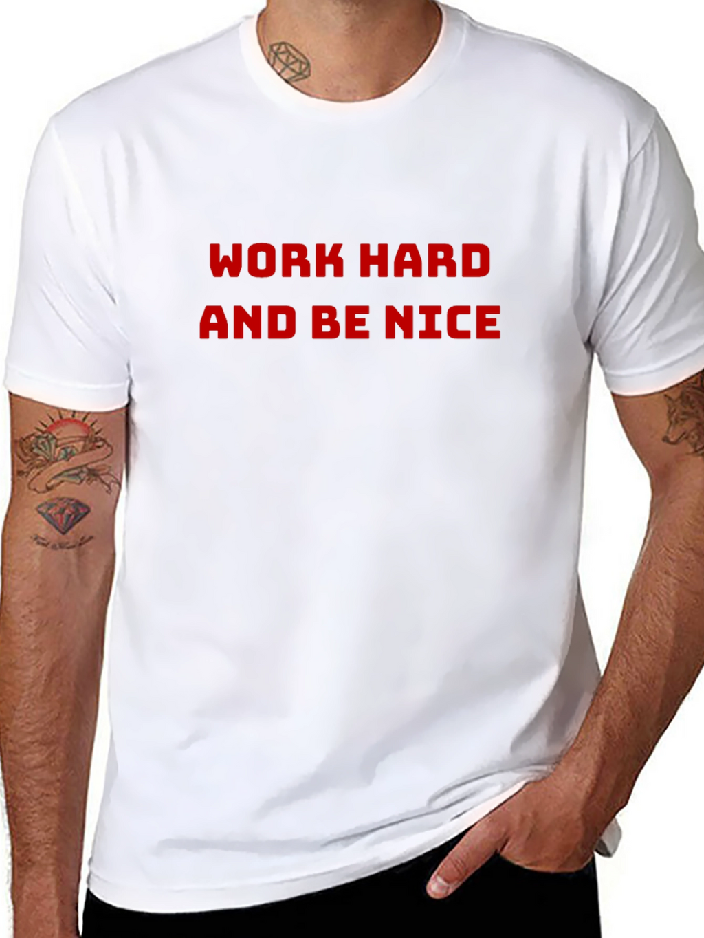 Work Hard Be Nice Black T-Shirt