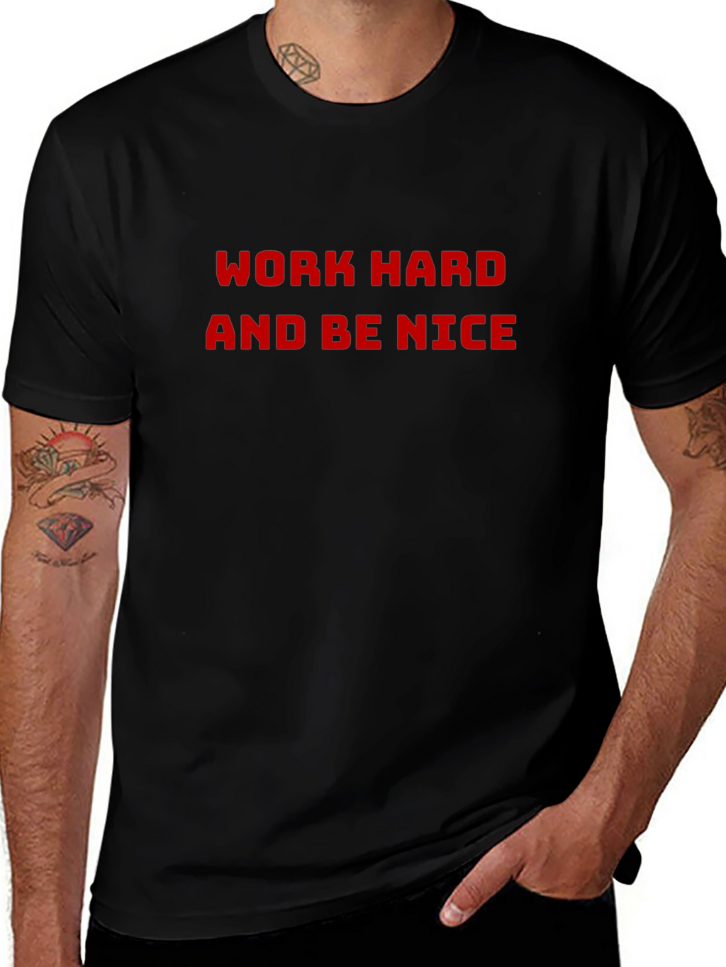 Work Hard Be Nice Black T-Shirt