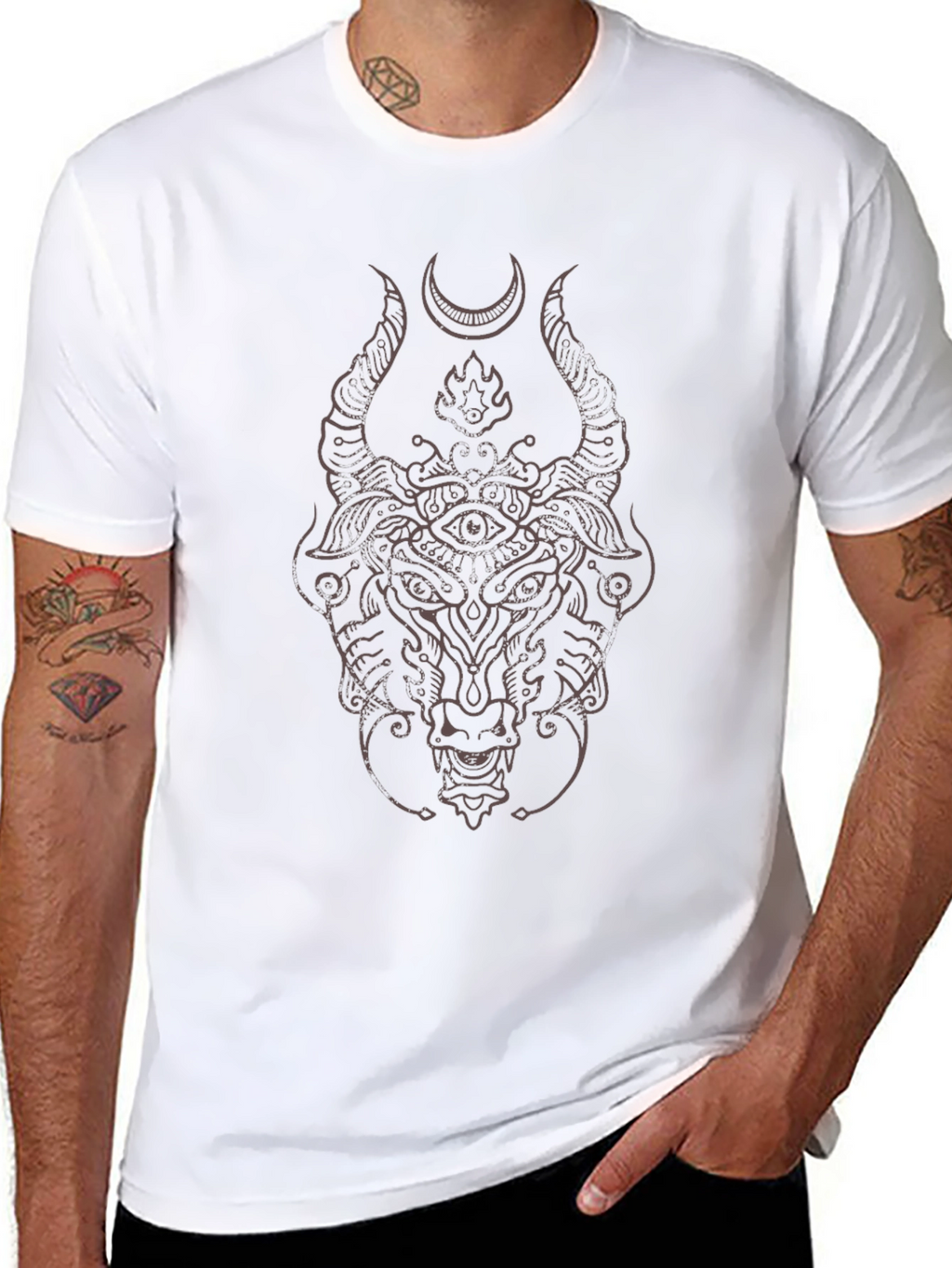 Mystic Bull Graphic T-Shirt - Black