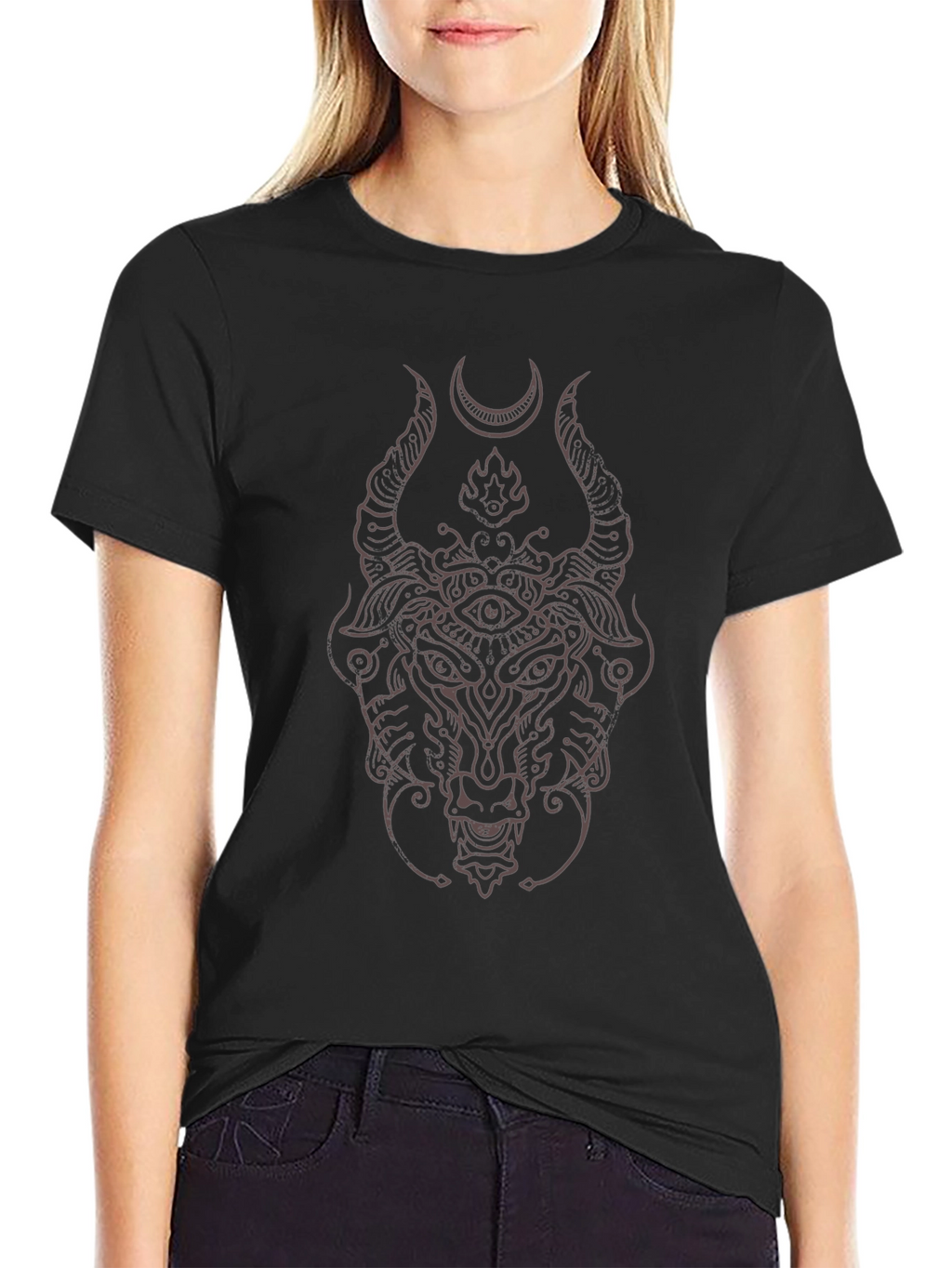 Mystic Bull Graphic T-Shirt - Black