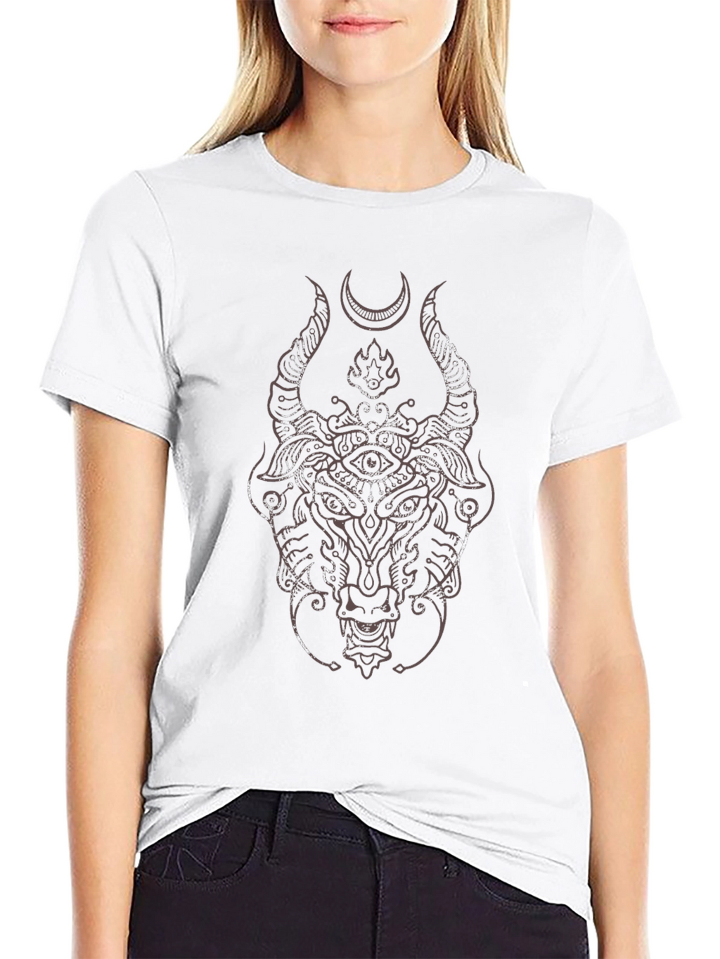 Mystic Bull Graphic T-Shirt - Black
