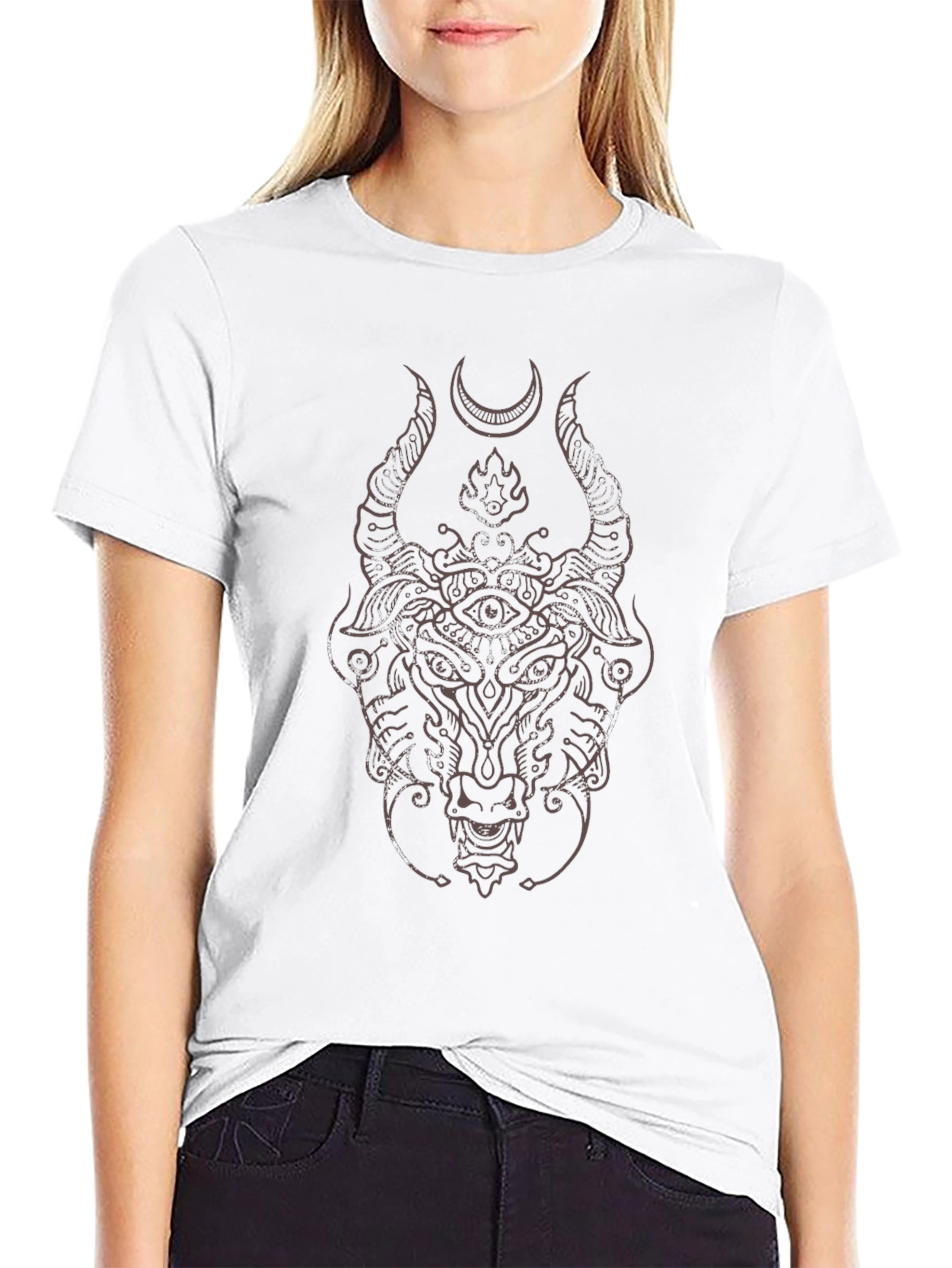 Mystic Bull Graphic T-Shirt - Black