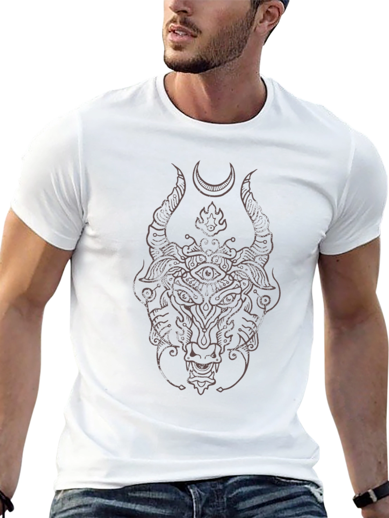Mystic Bull Graphic T-Shirt - Black