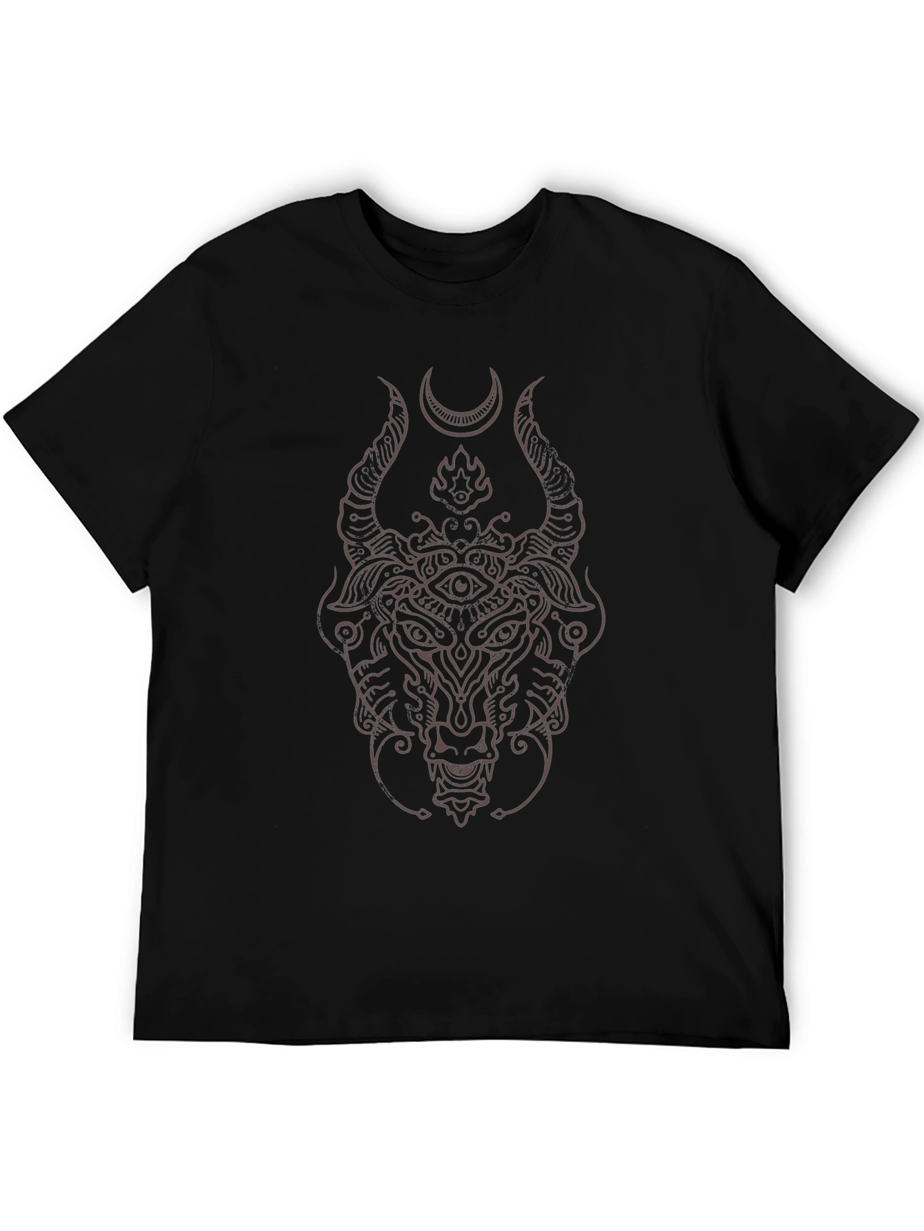 Mystic Bull Graphic T-Shirt - Black