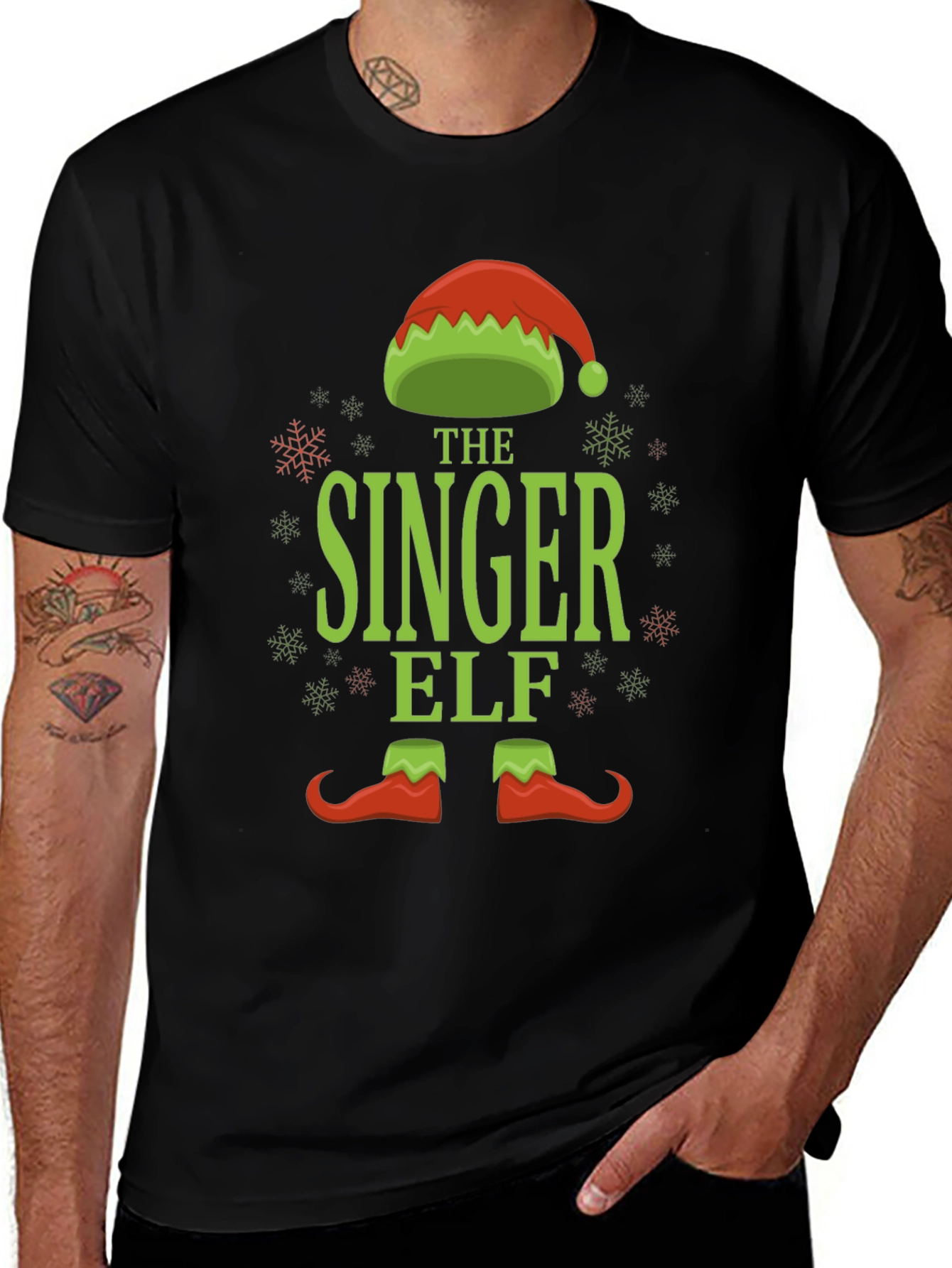 The Singer Elf Holiday T-Shirt - Festive Fun!