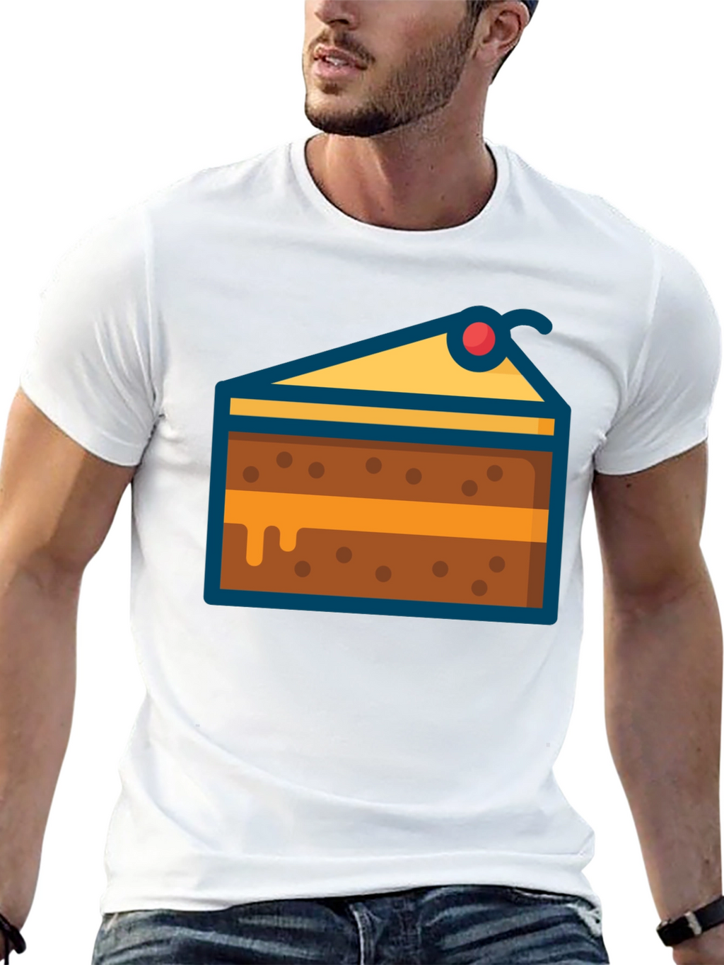 Cake Slice Graphic Tee - Dessert Lover T-Shirt