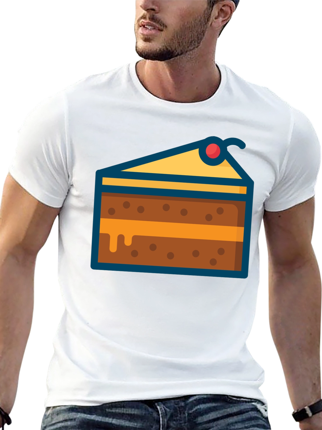 Cake Slice Graphic Tee - Dessert Lover T-Shirt
