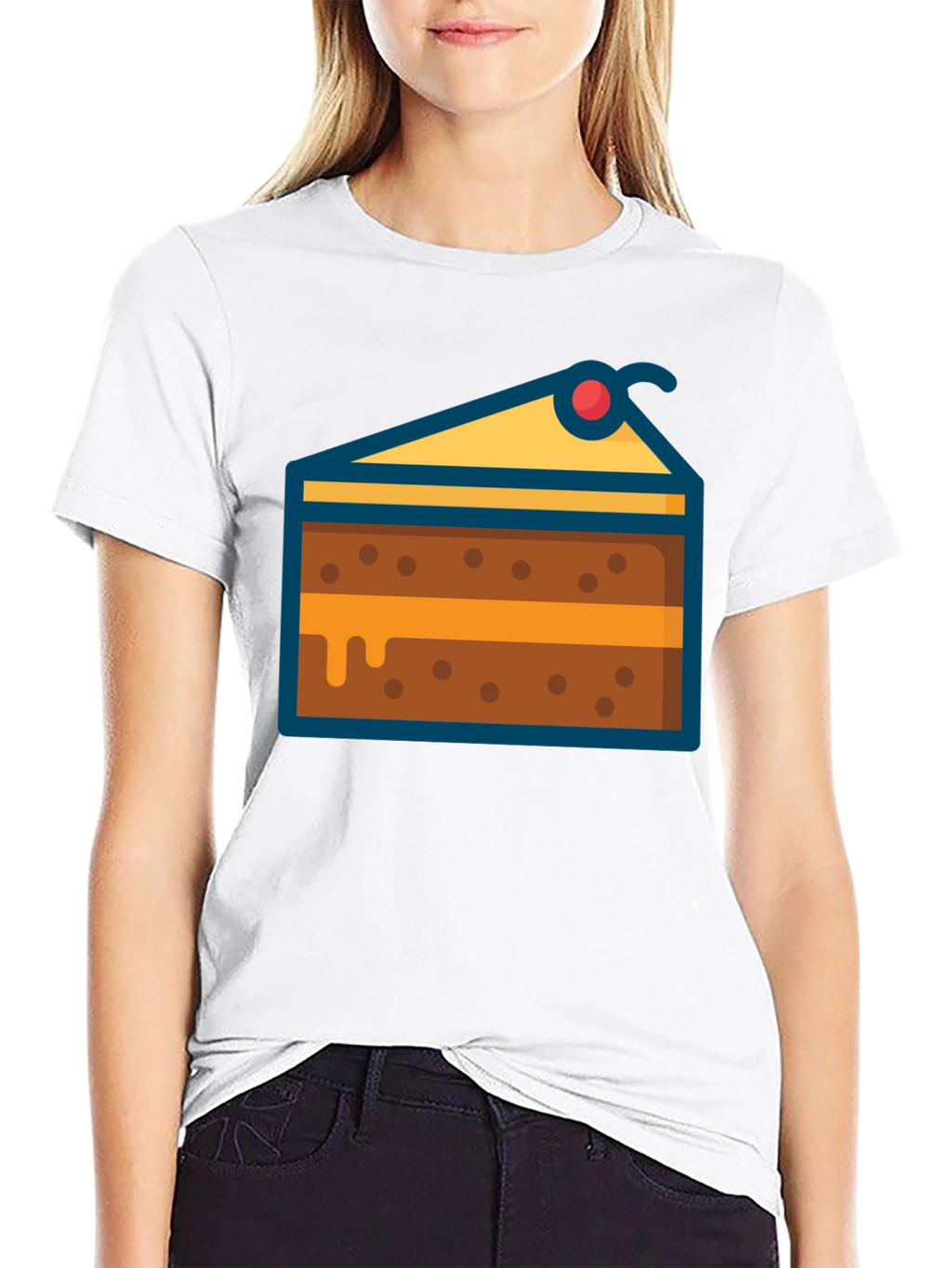 Cake Slice Graphic Tee - Dessert Lover T-Shirt