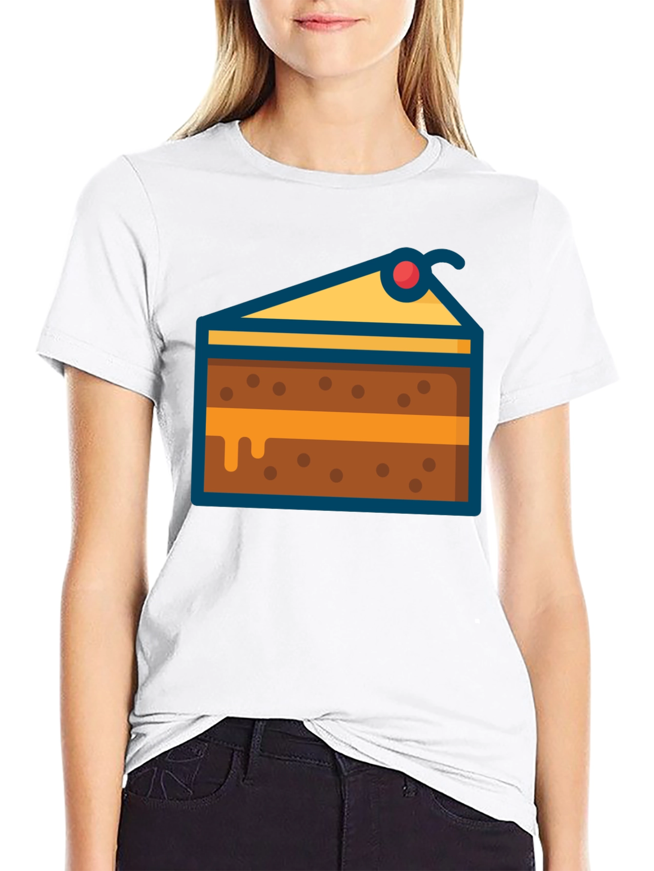 Cake Slice Graphic Tee - Dessert Lover T-Shirt