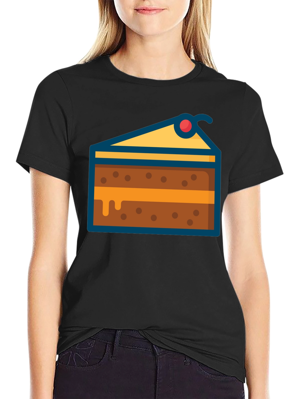 Cake Slice Graphic Tee - Dessert Lover T-Shirt