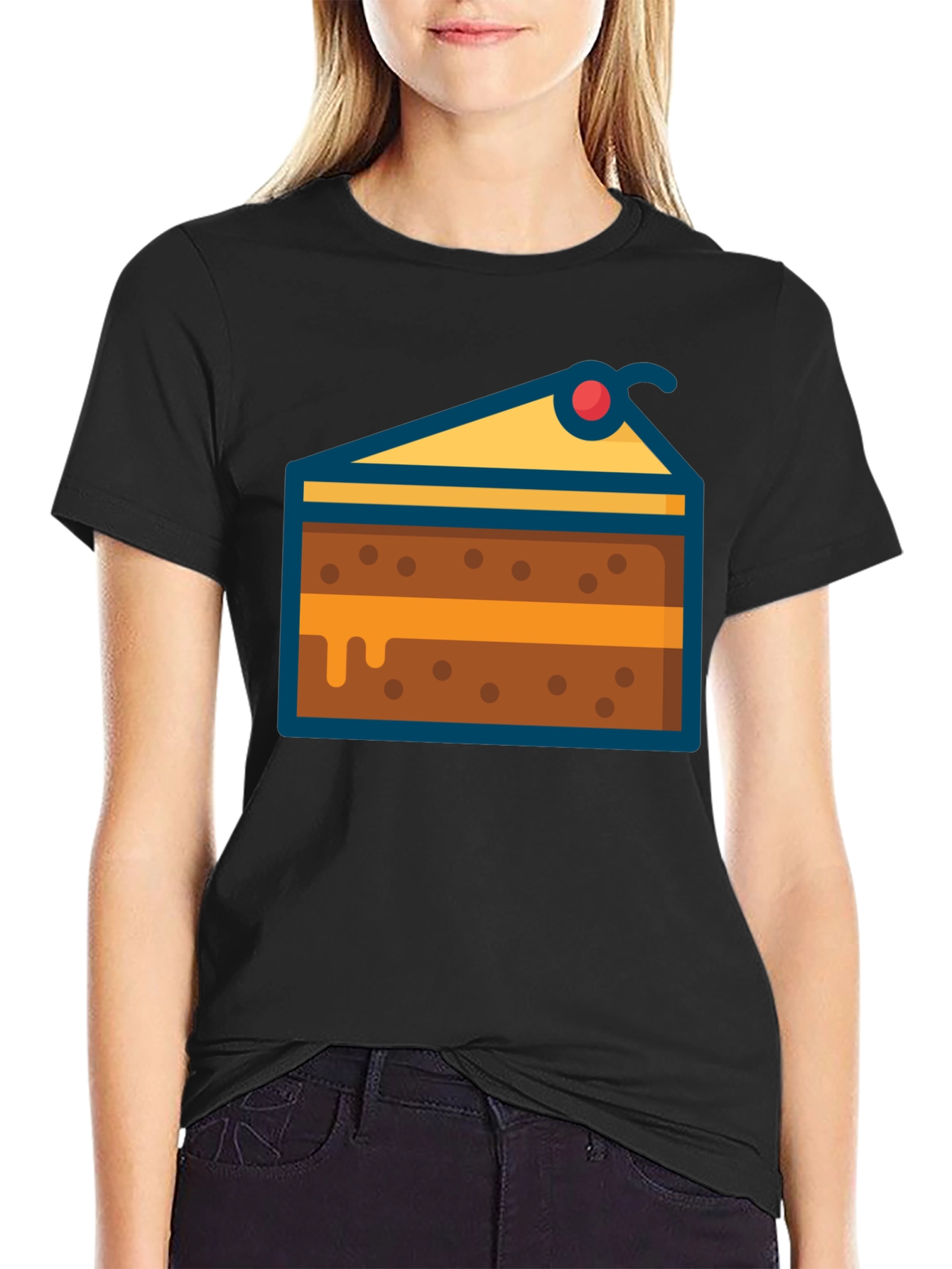 Cake Slice Graphic Tee - Dessert Lover T-Shirt