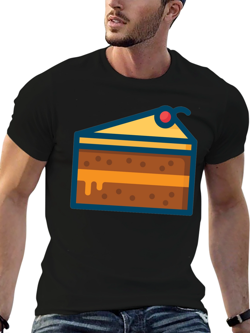 Cake Slice Graphic Tee - Dessert Lover T-Shirt