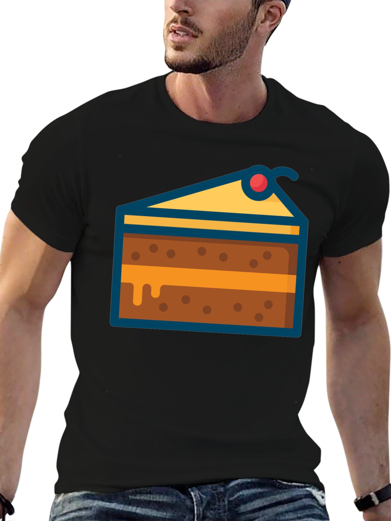Cake Slice Graphic Tee - Dessert Lover T-Shirt