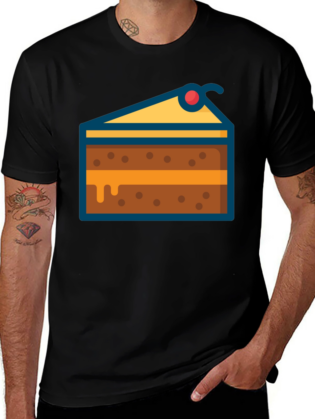 Cake Slice Graphic Tee - Dessert Lover T-Shirt