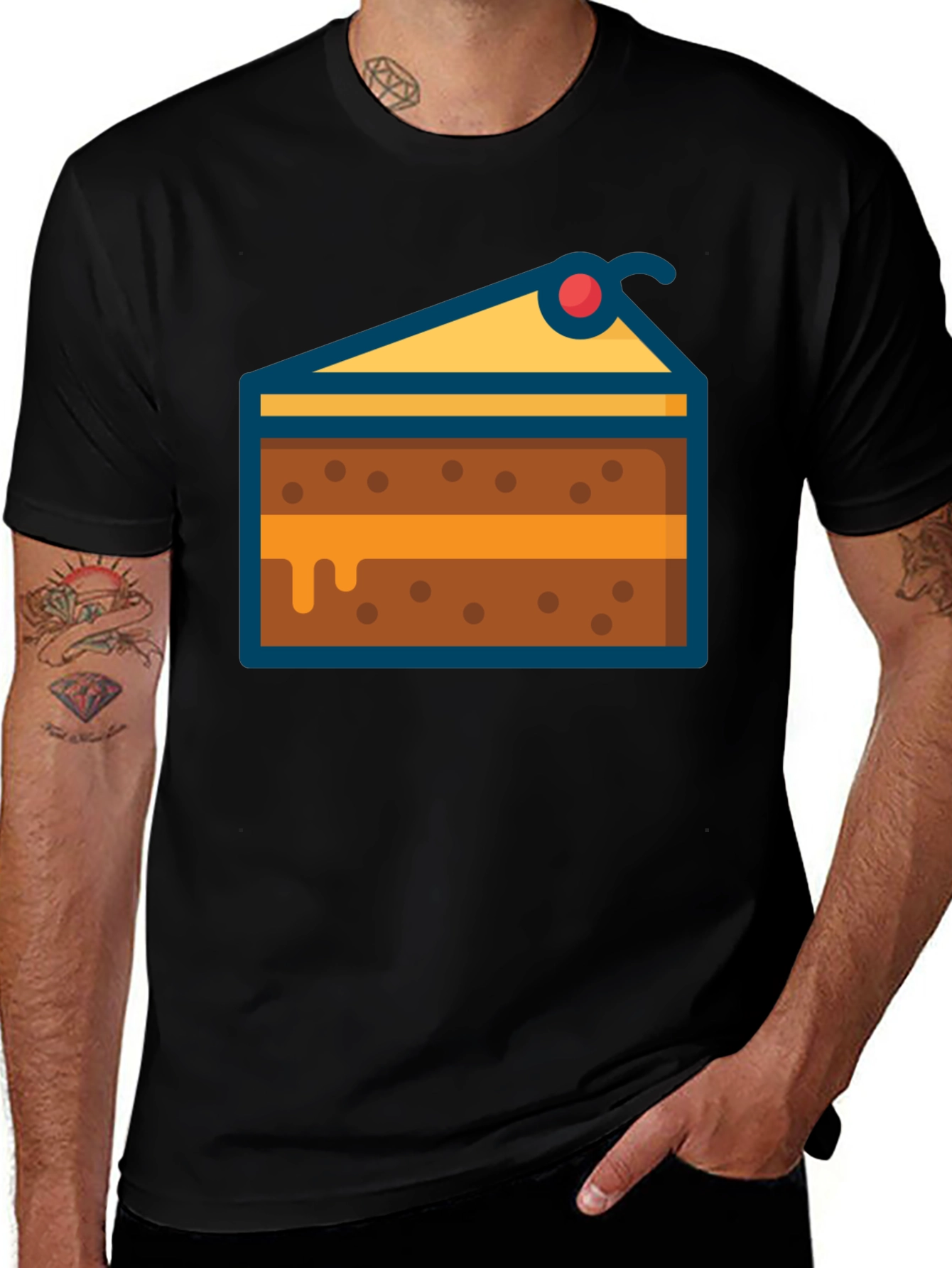 Cake Slice Graphic Tee - Dessert Lover T-Shirt