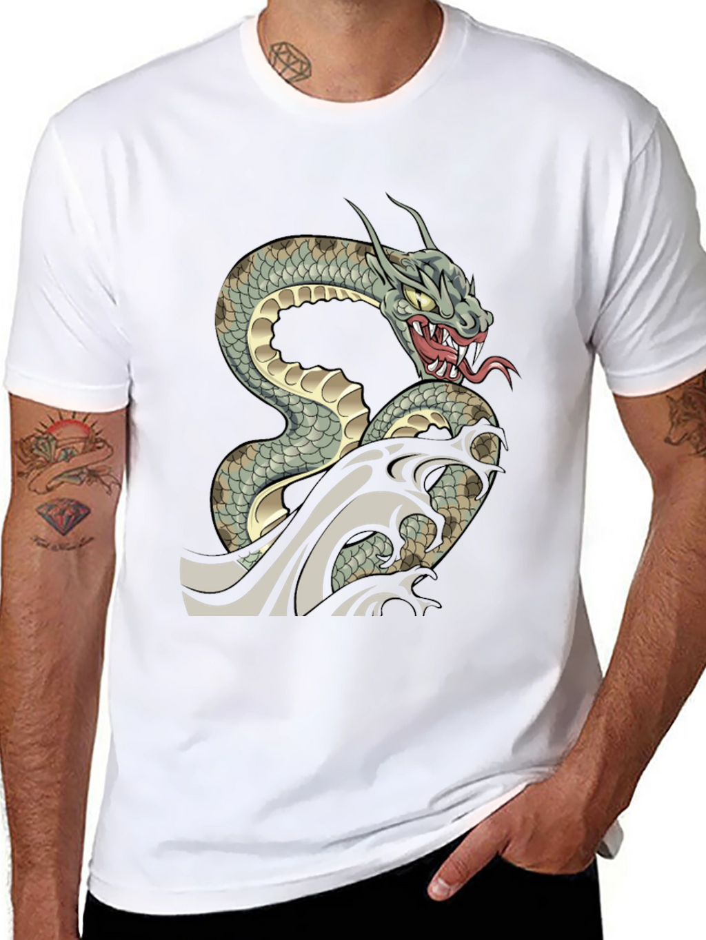 Snake T-Shirt - Dragon Serpent Graphic Tee