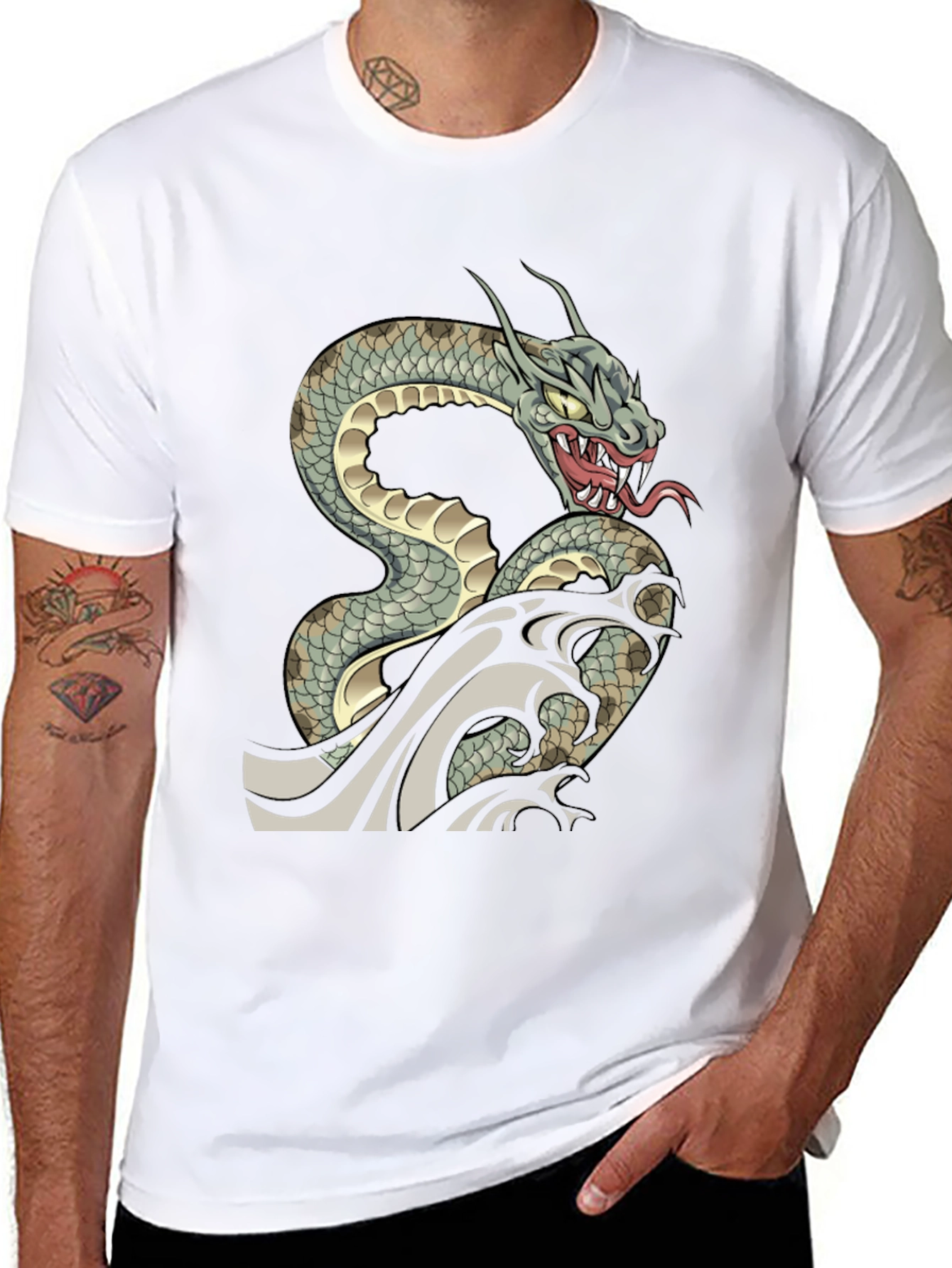 Snake T-Shirt - Dragon Serpent Graphic Tee