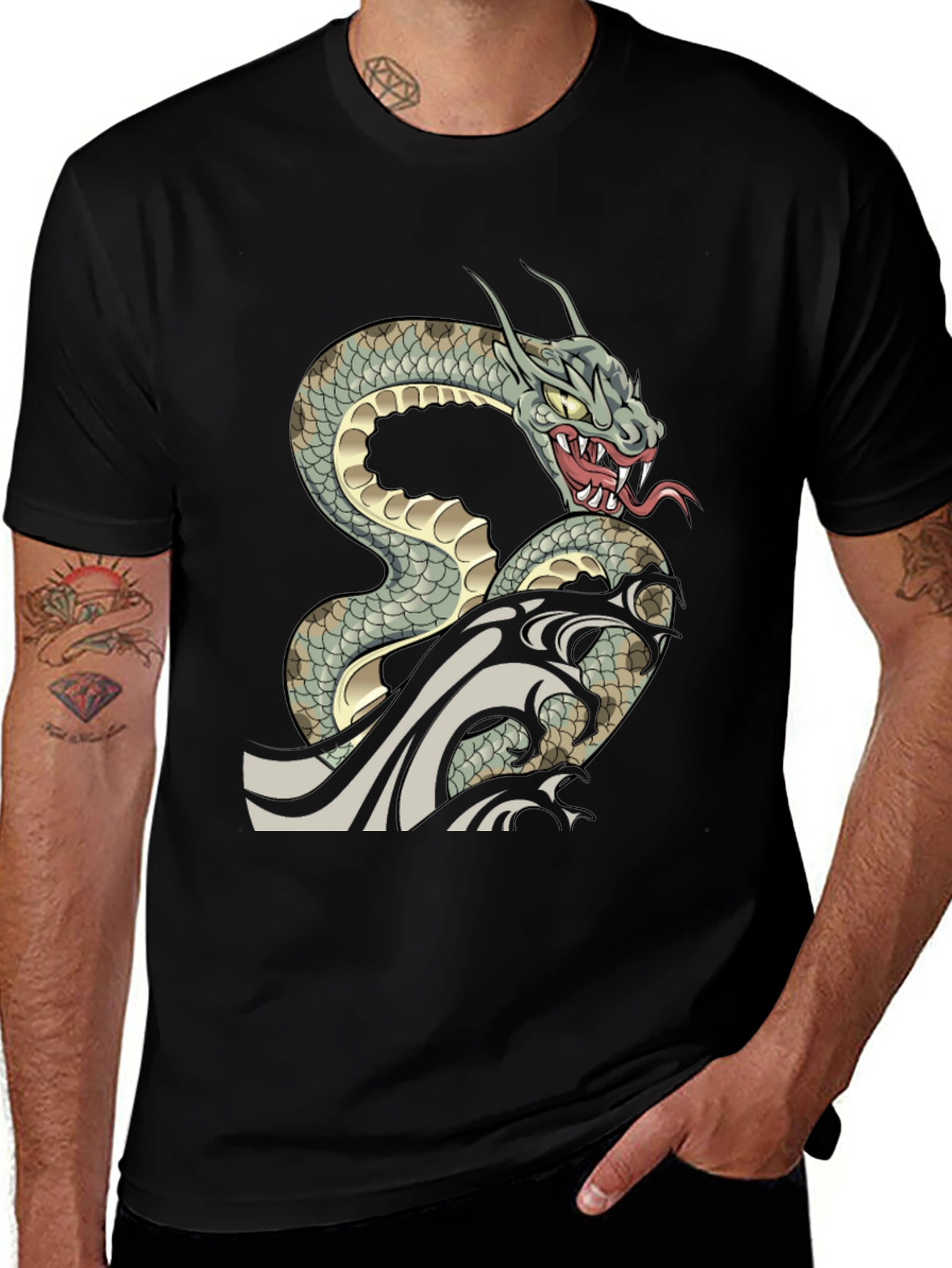 Snake T-Shirt - Dragon Serpent Graphic Tee