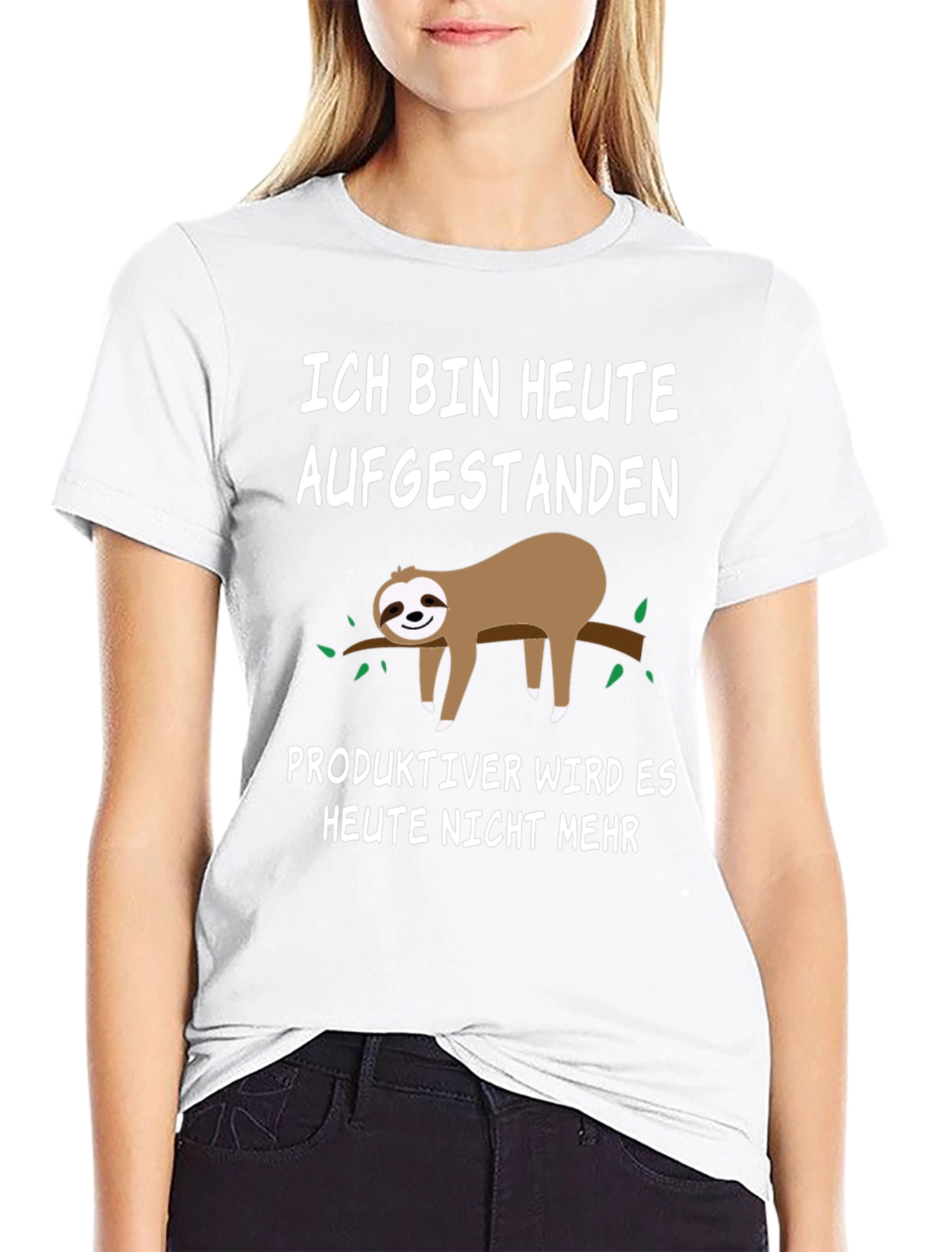 Funny Sloth T-Shirt - Ich Bin Heute Aufgestanden