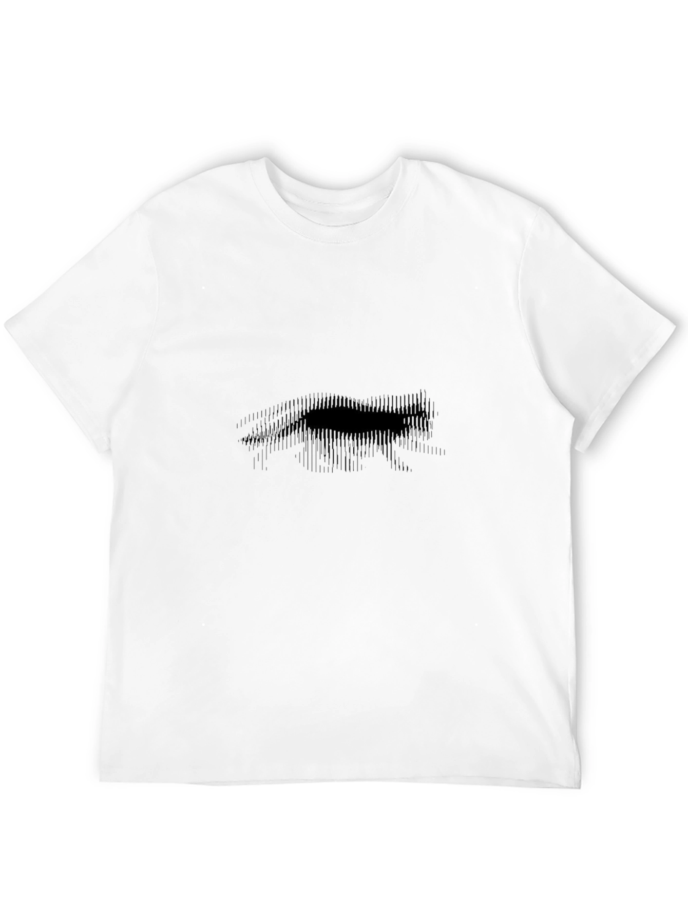Abstract Bear Graphic Black T-Shirt