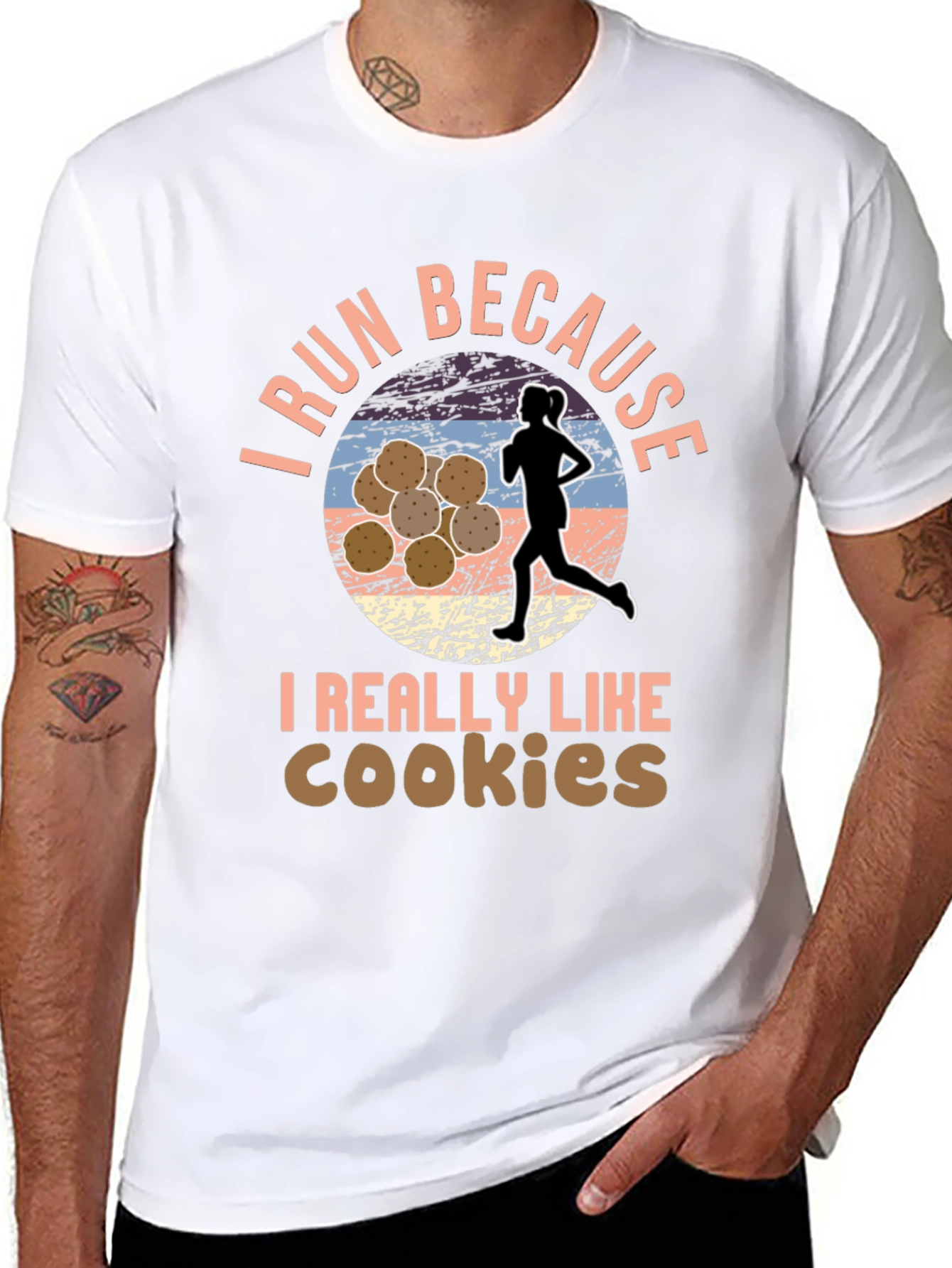 Run For Cookies T-Shirt Funny Running Shirt