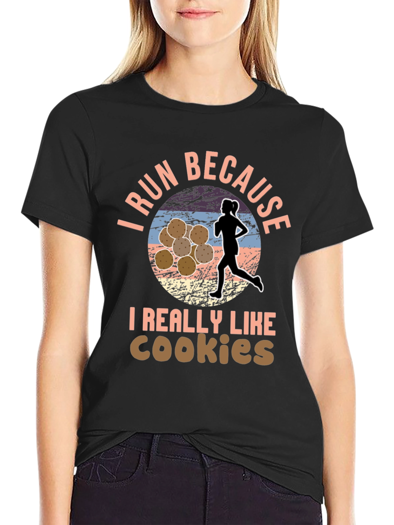 Run For Cookies T-Shirt Funny Running Shirt