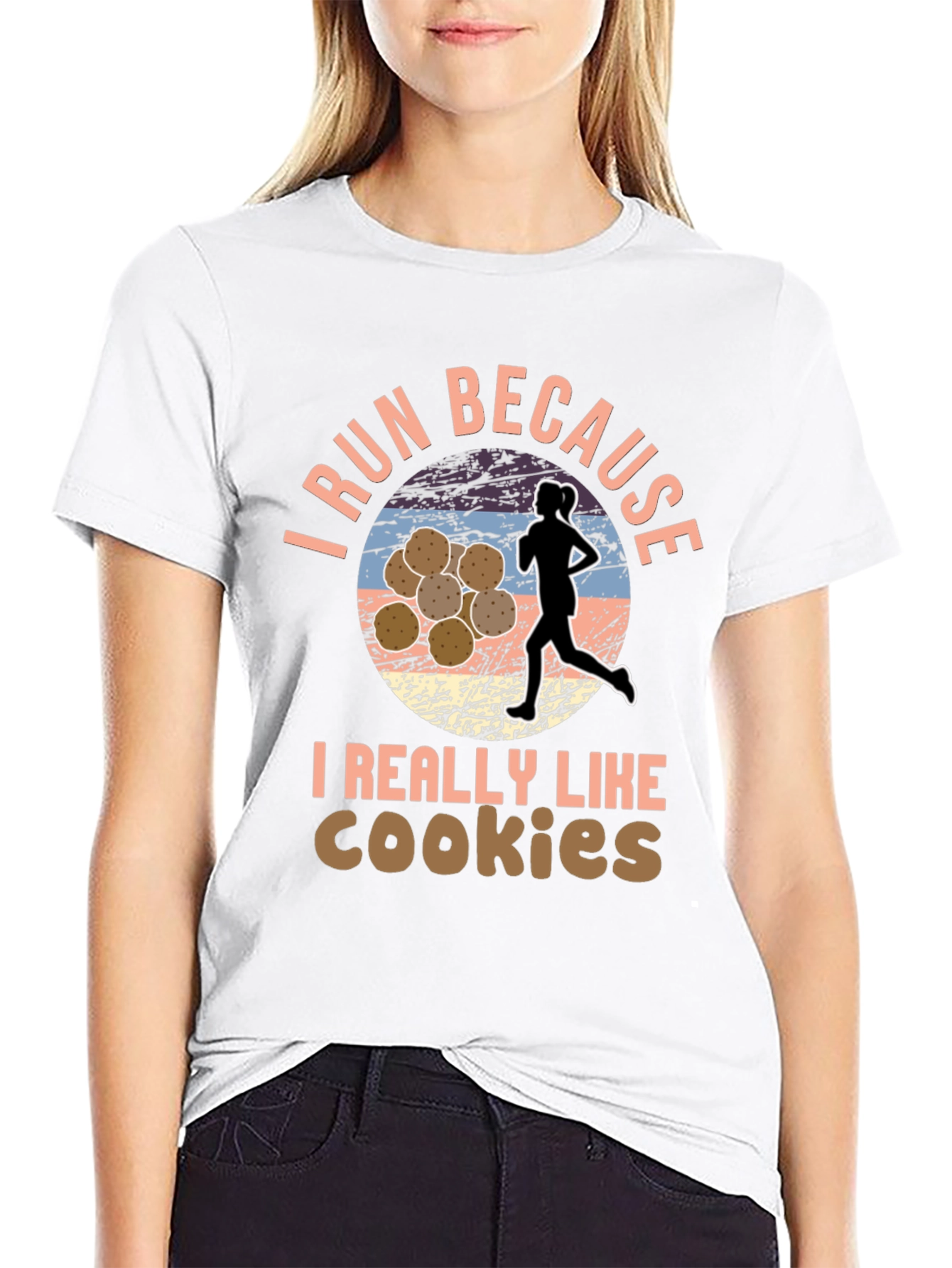 Run For Cookies T-Shirt Funny Running Shirt