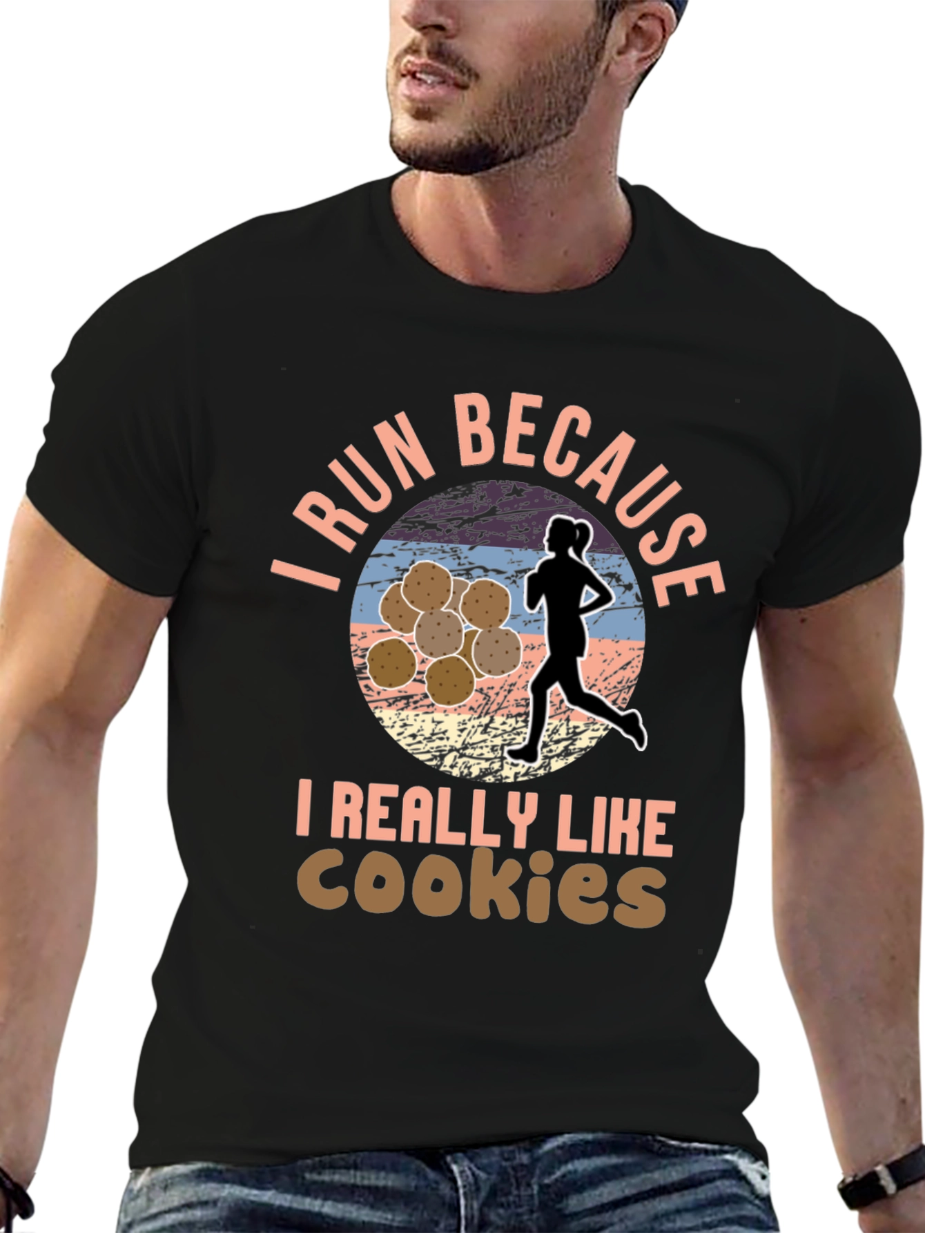 Run For Cookies T-Shirt Funny Running Shirt