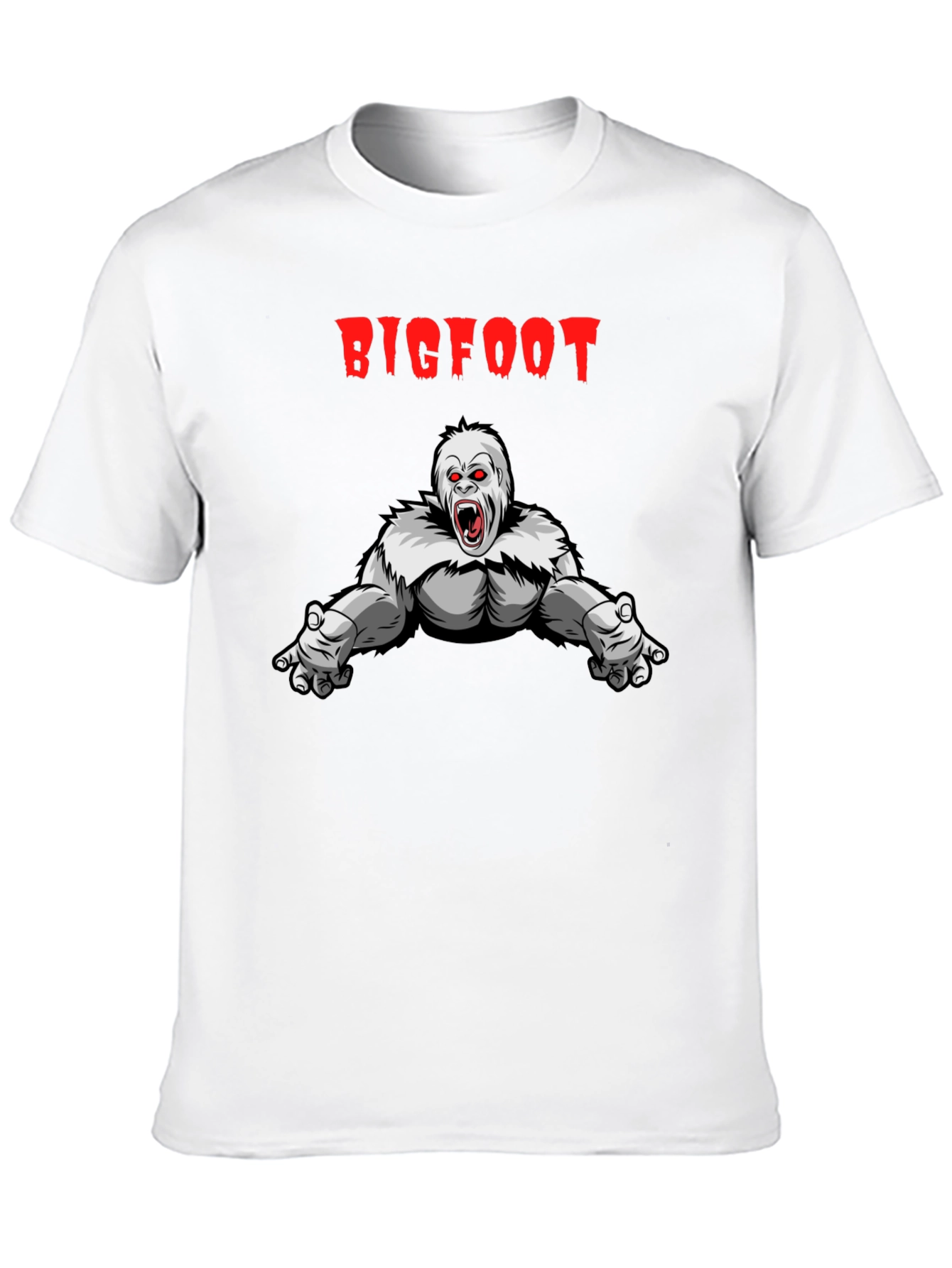 Bigfoot T-Shirt - Graphic Tee Black Cotton Blend