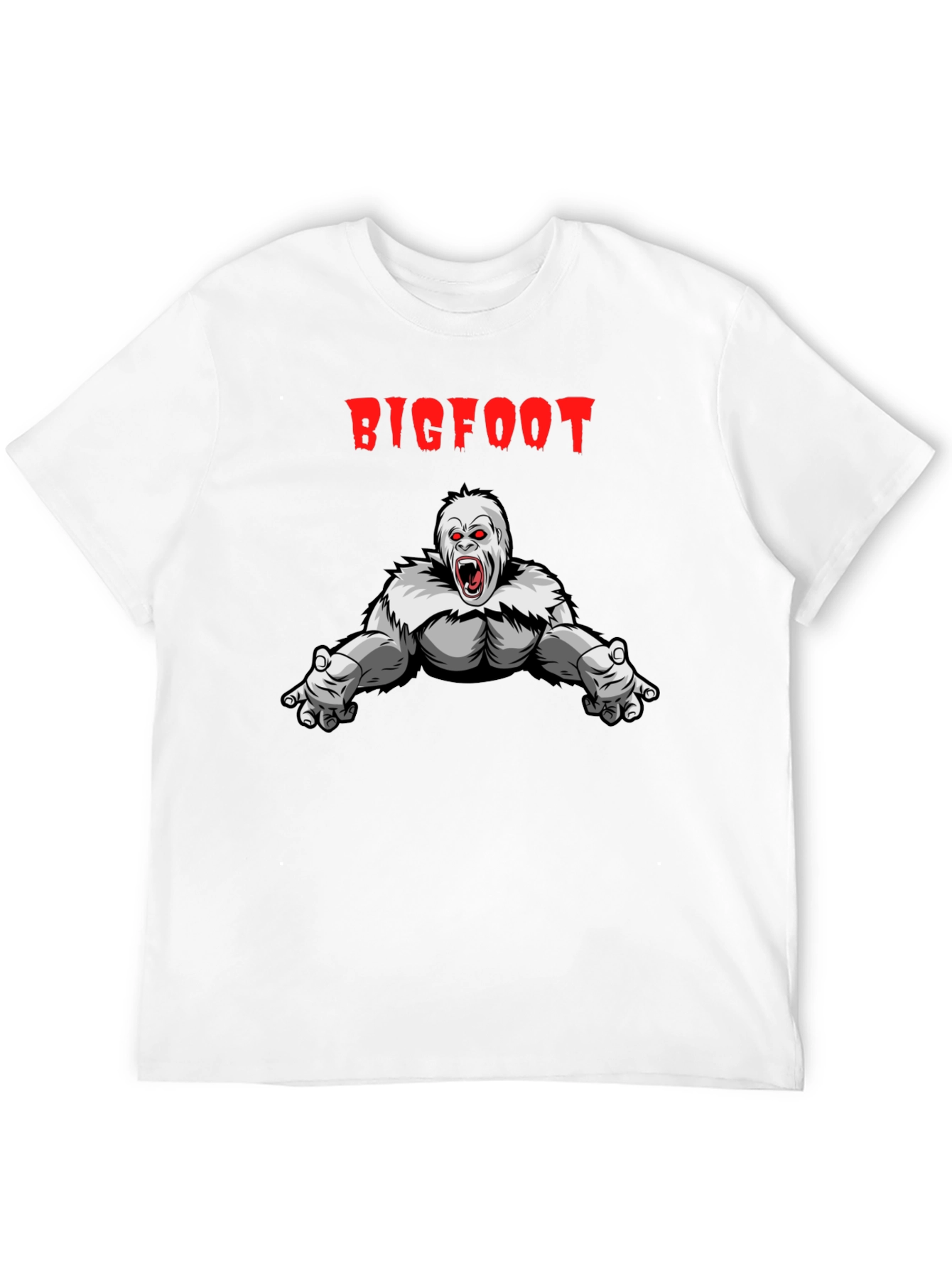 Bigfoot T-Shirt - Graphic Tee Black Cotton Blend