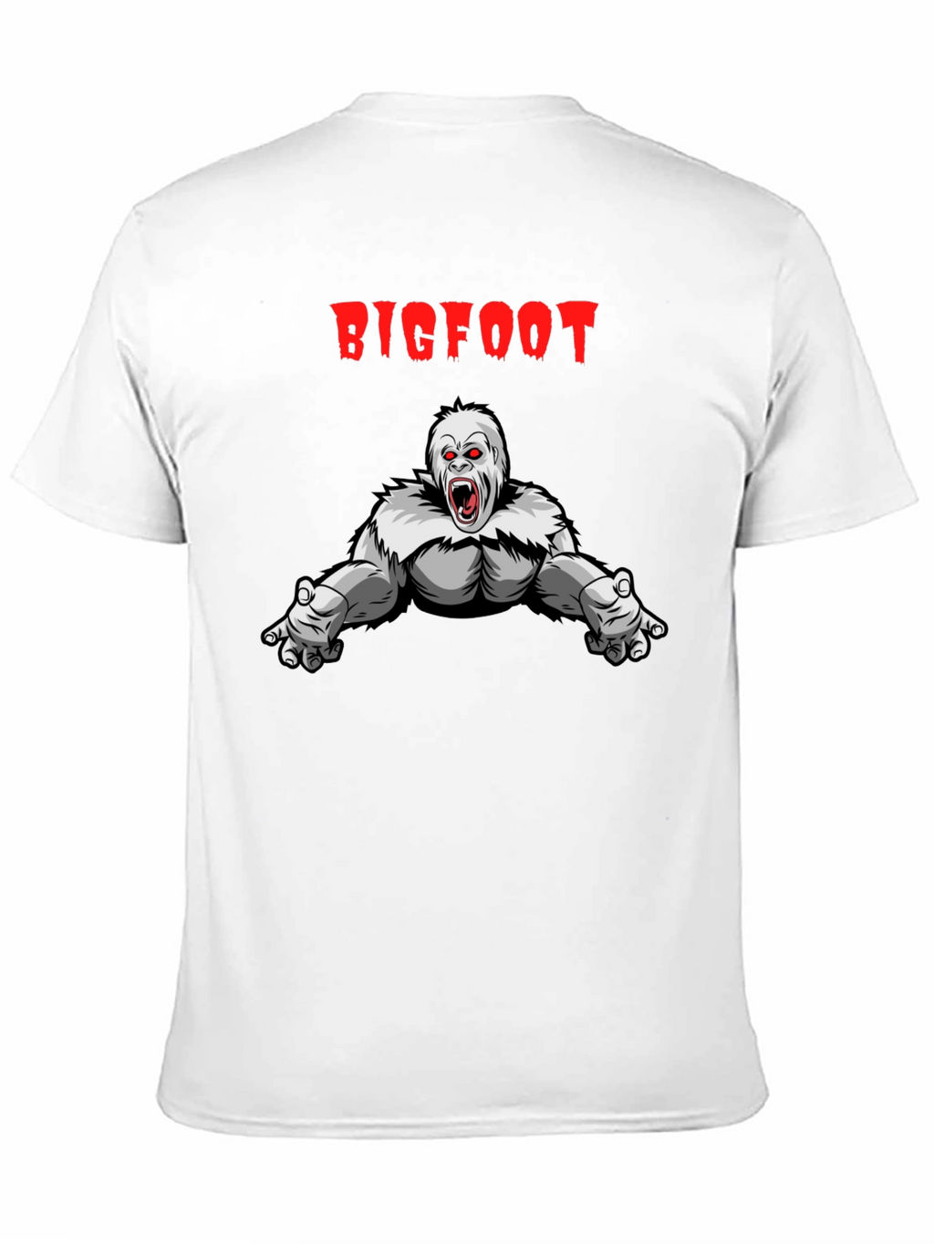 Bigfoot T-Shirt - Graphic Tee Black Cotton Blend