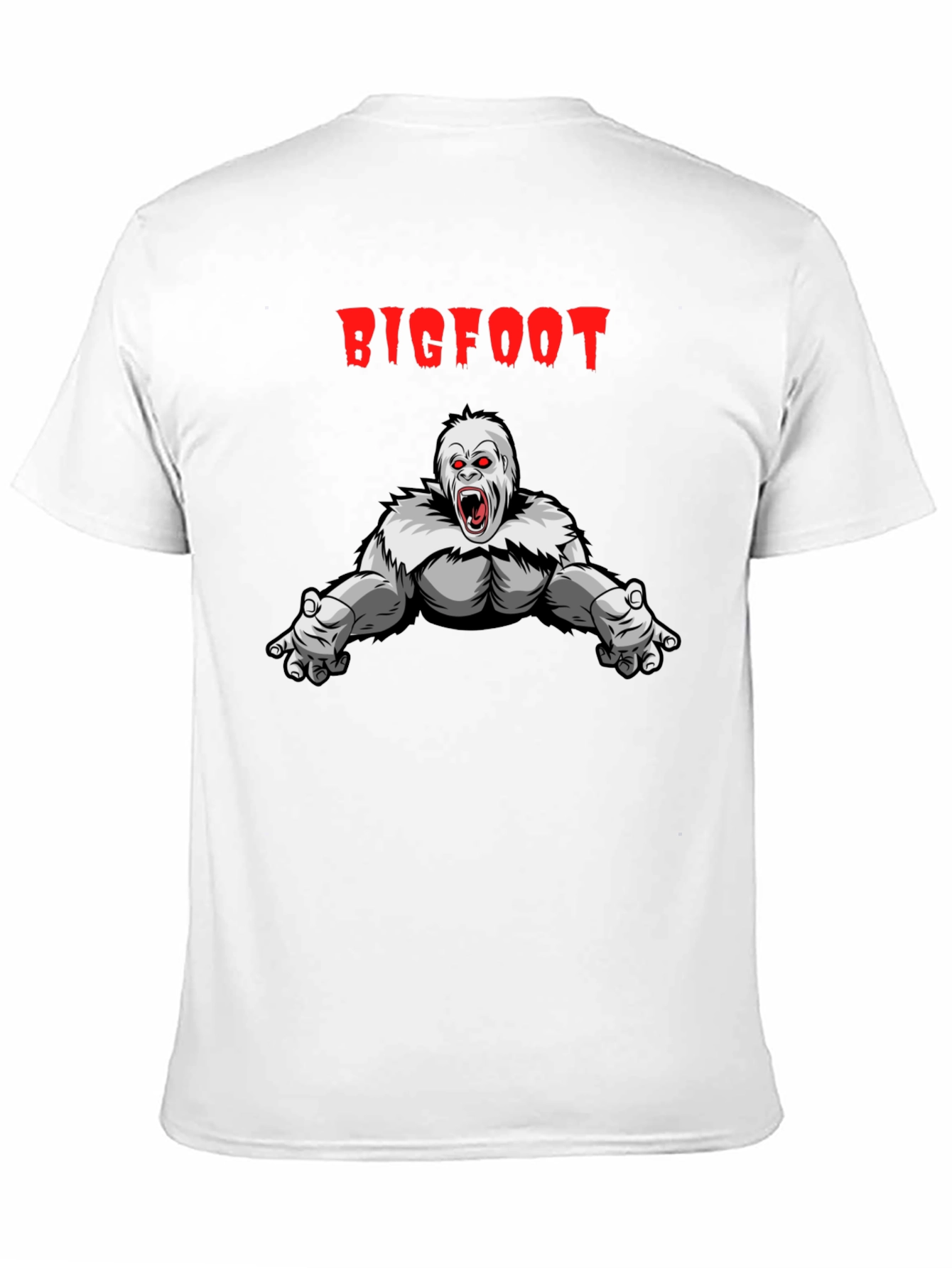 Bigfoot T-Shirt - Graphic Tee Black Cotton Blend