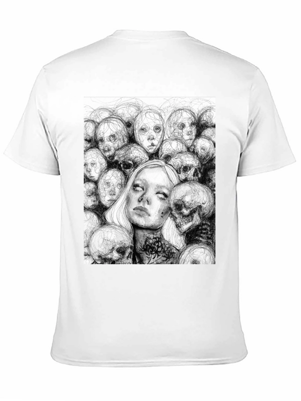 Creepy Faces Black T-Shirt