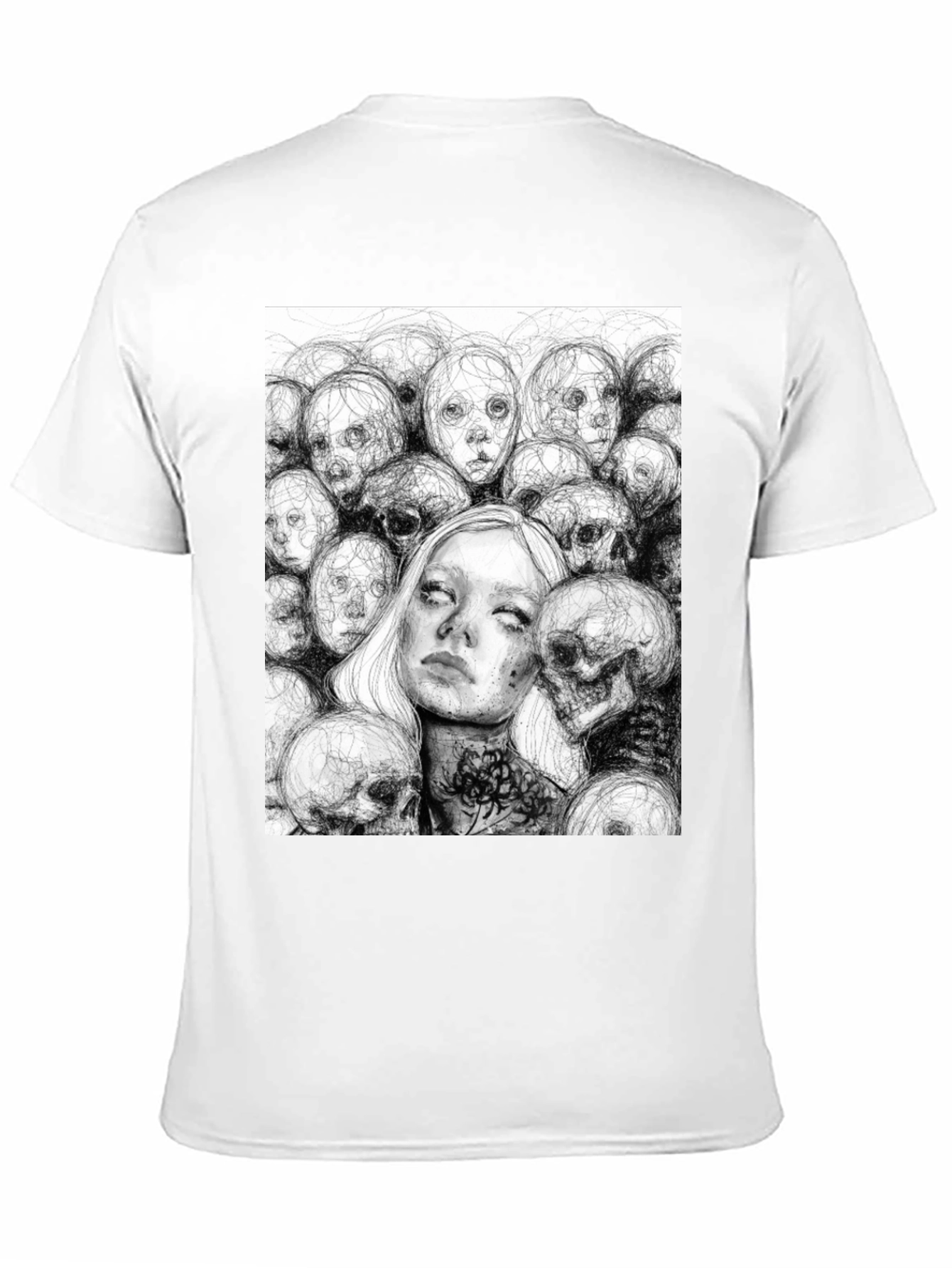 Creepy Faces Black T-Shirt