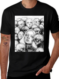 Creepy Faces Black T-Shirt