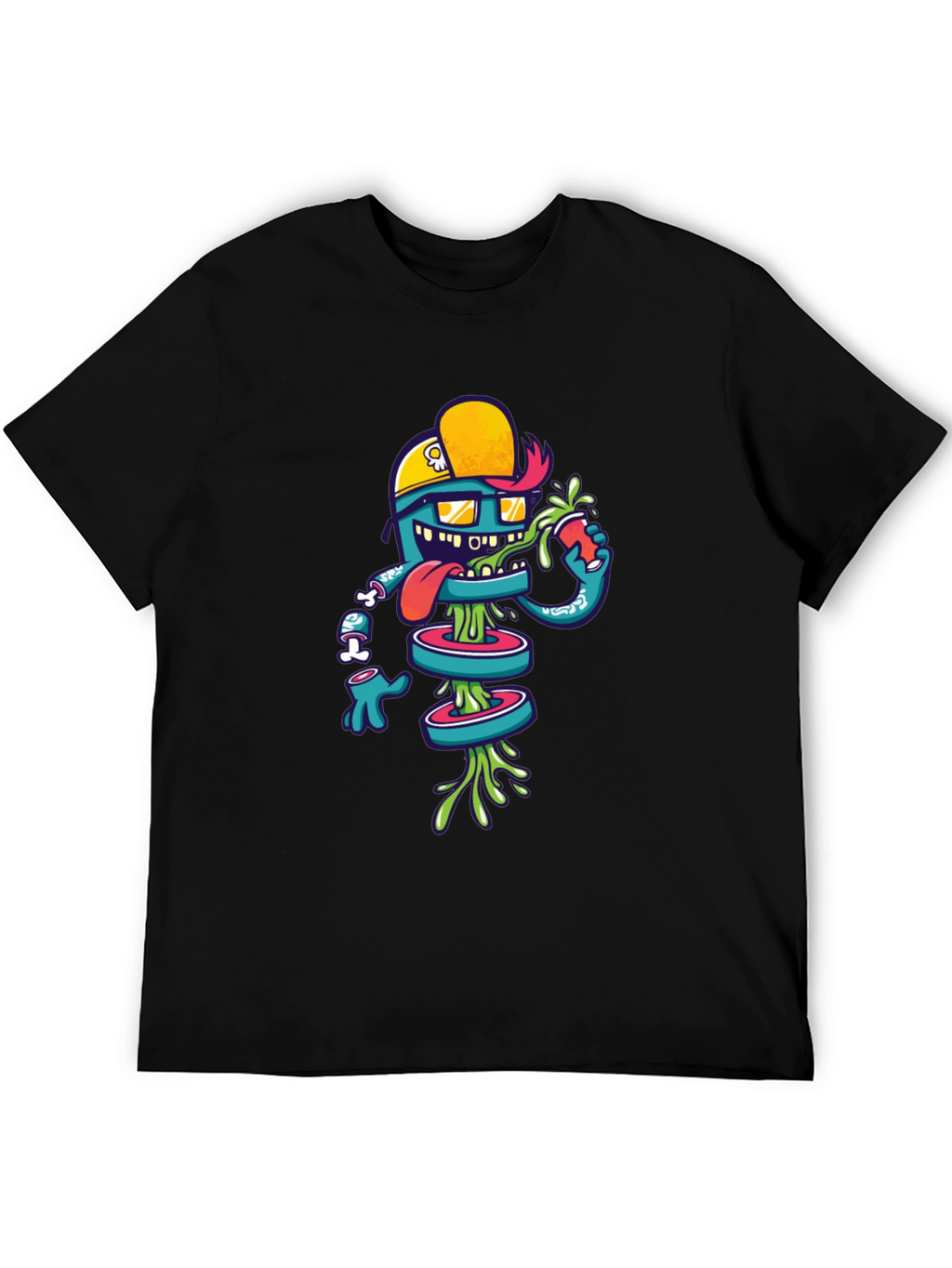 Funky Graphic Tee: Cartoon Character Design