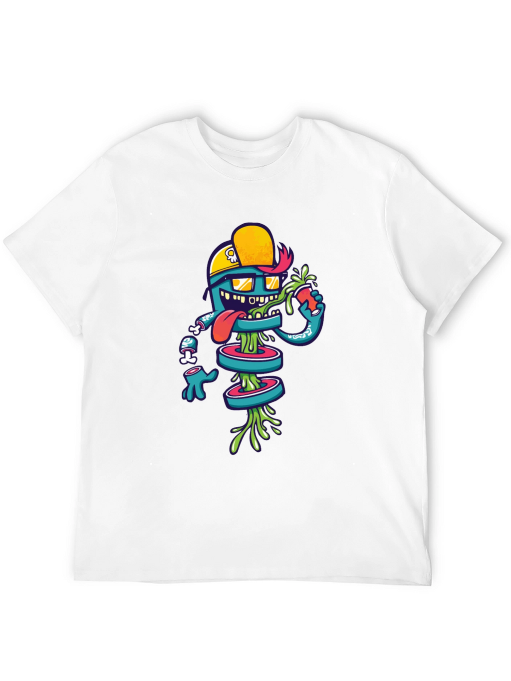 Funky Graphic Tee: Cartoon Character Design