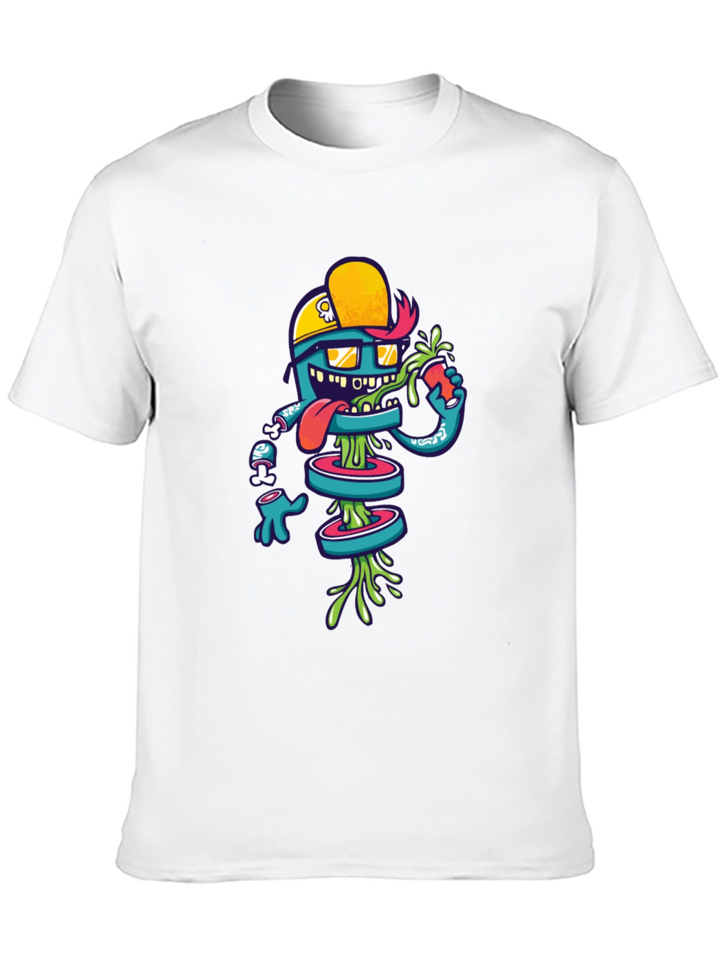 Funky Graphic Tee: Cartoon Character Design